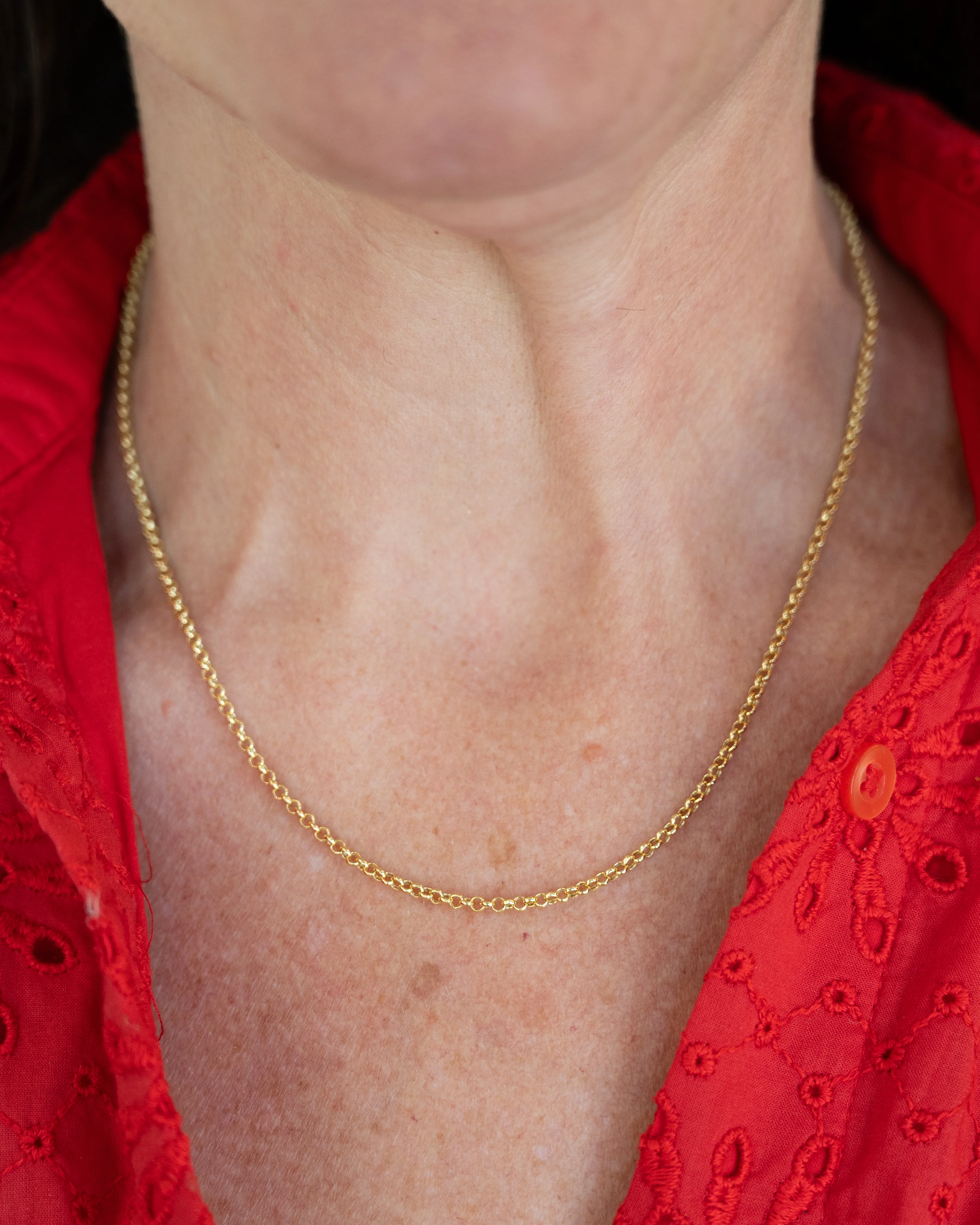 18" Classic Rolo Link Chain Necklace in 14k - Image 6