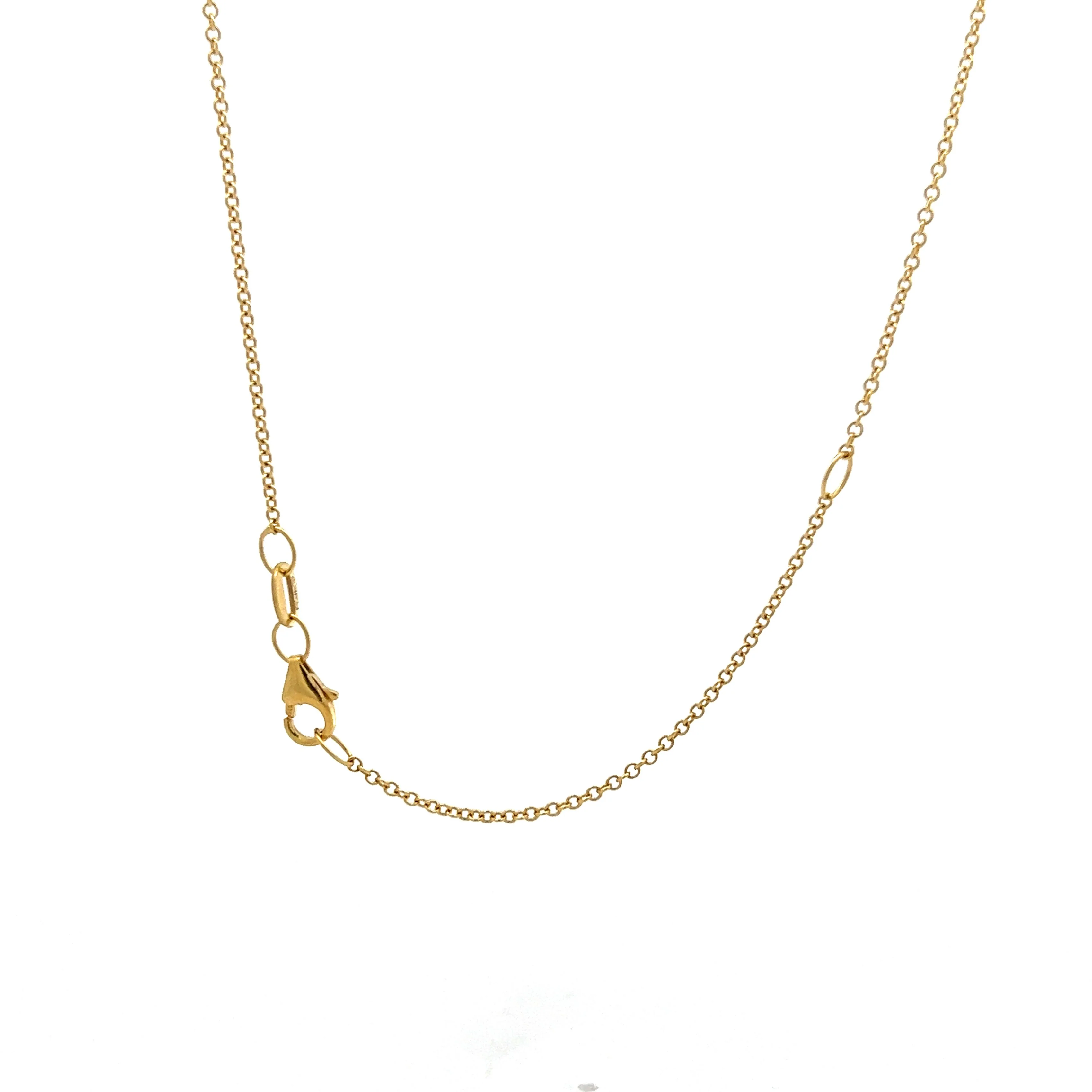 .18 Diamond Asymmetrical Pendant Necklace in 14k - Image 4