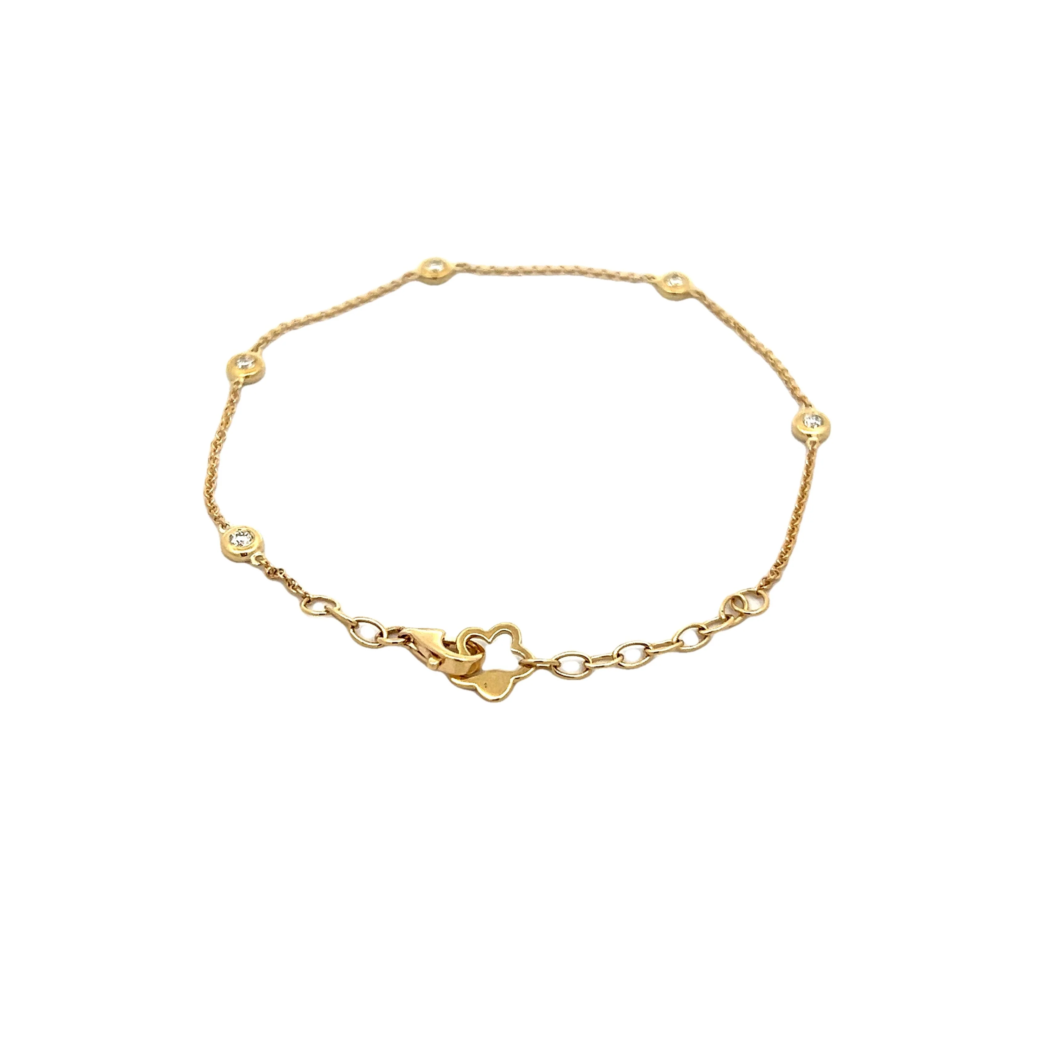 .18 Diamonds By The Yard Bracelet in 14k Yellow Gold - Image 4