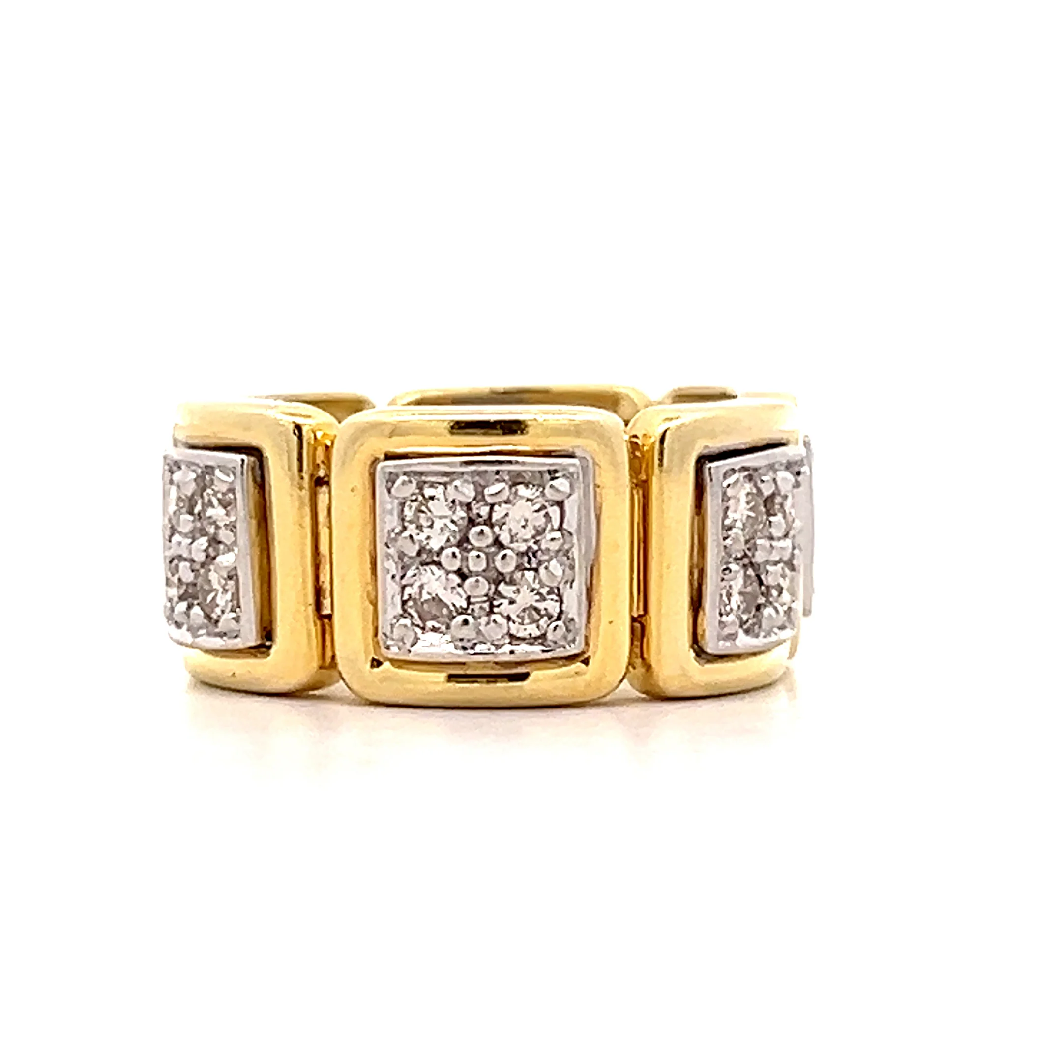 .18 Flexible Diamond Ring in 18k Yellow & White Gold - Image 2