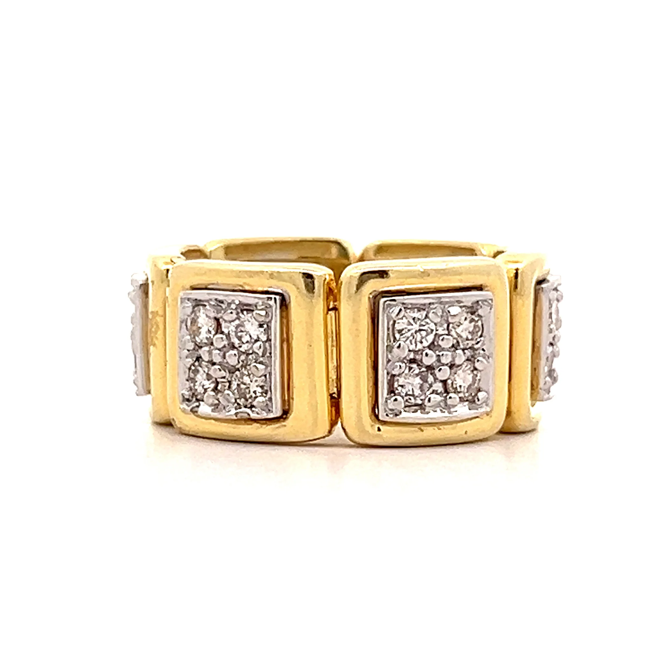 .18 Flexible Diamond Ring in 18k Yellow & White Gold - Image 3