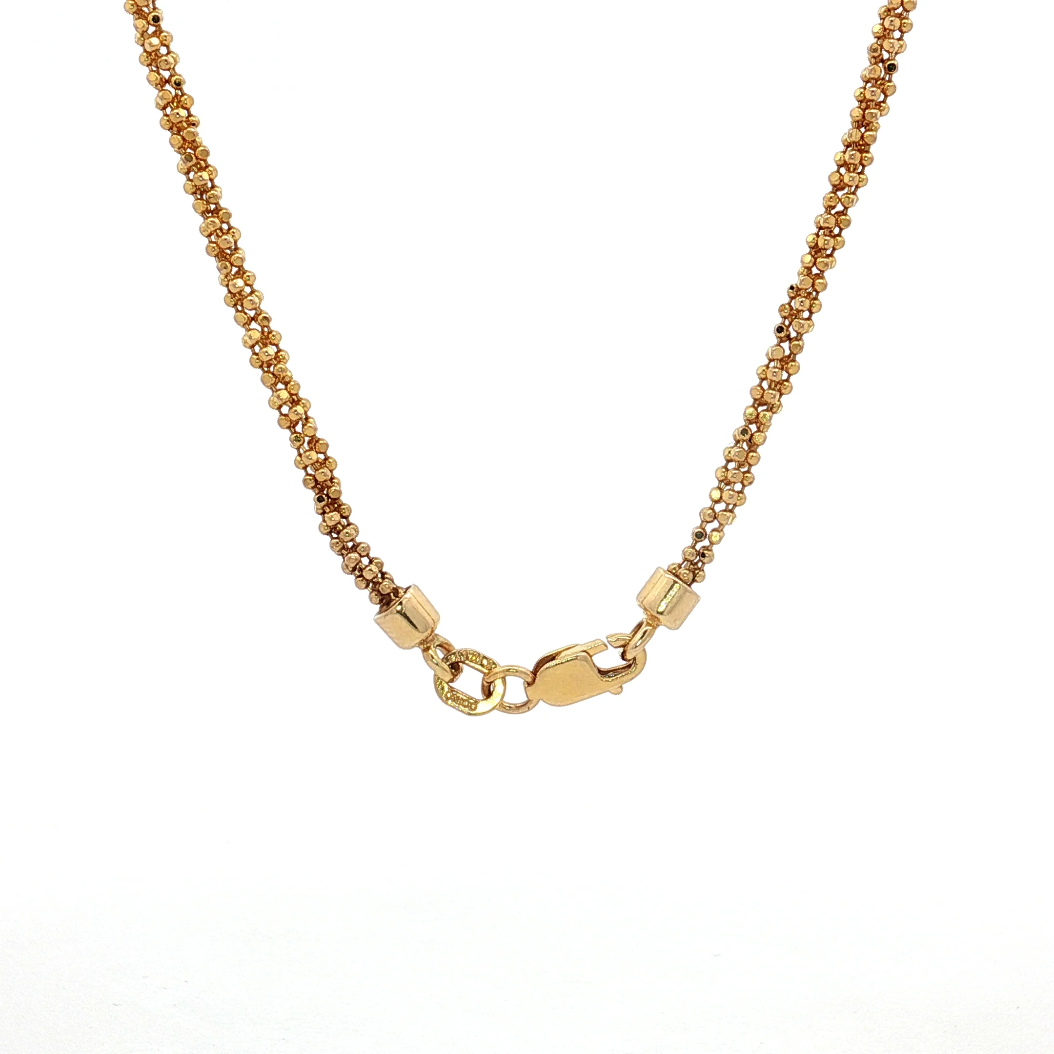 18 Inch Beaded Chain Necklace in 14k Yellow Gold - Image 4