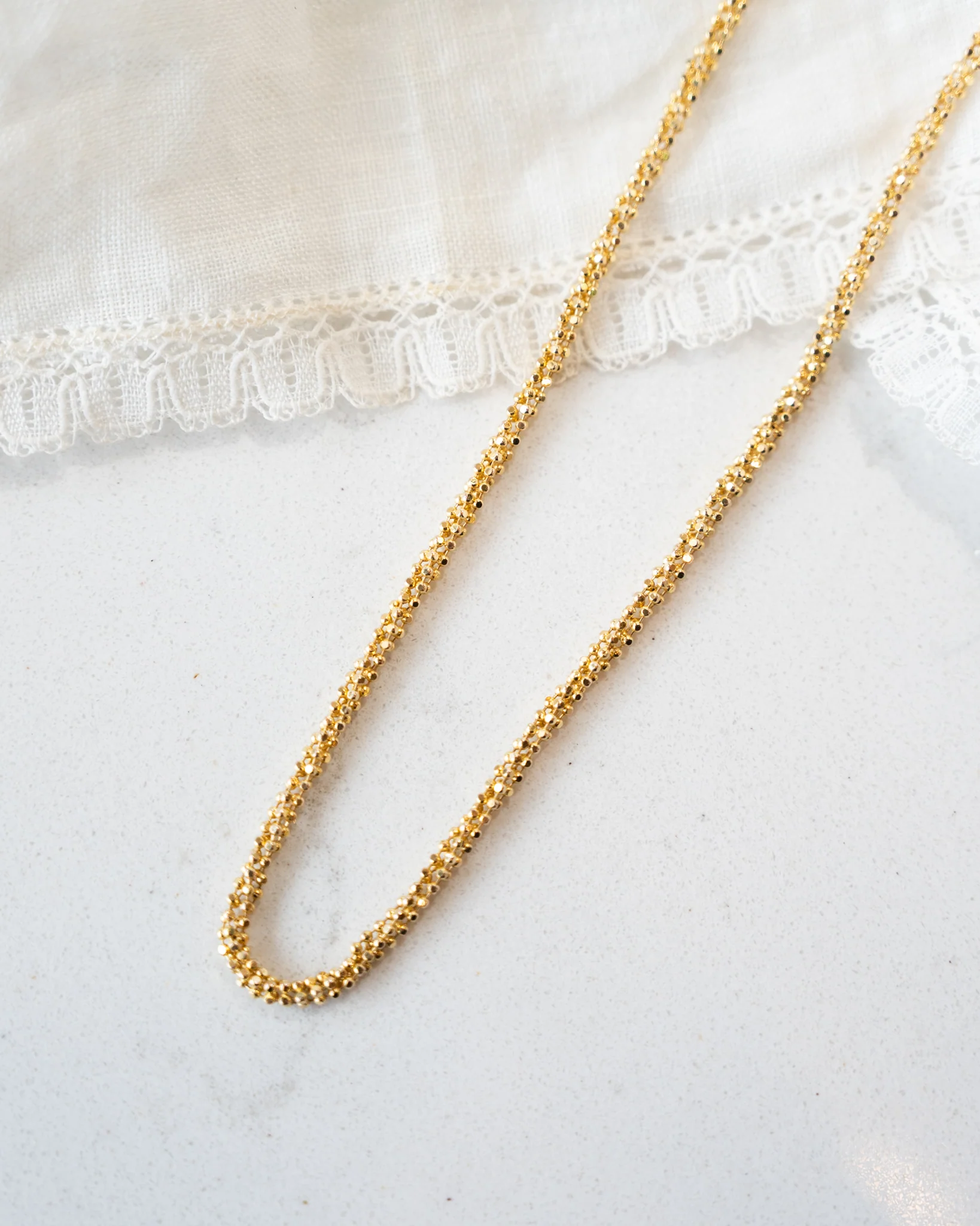 18 Inch Beaded Chain Necklace in 14k Yellow Gold - Image 5