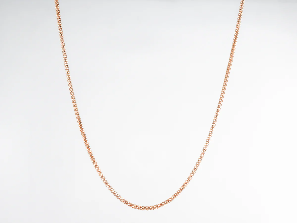 18 inch Beaded Necklace in 18k Yellow Gold
