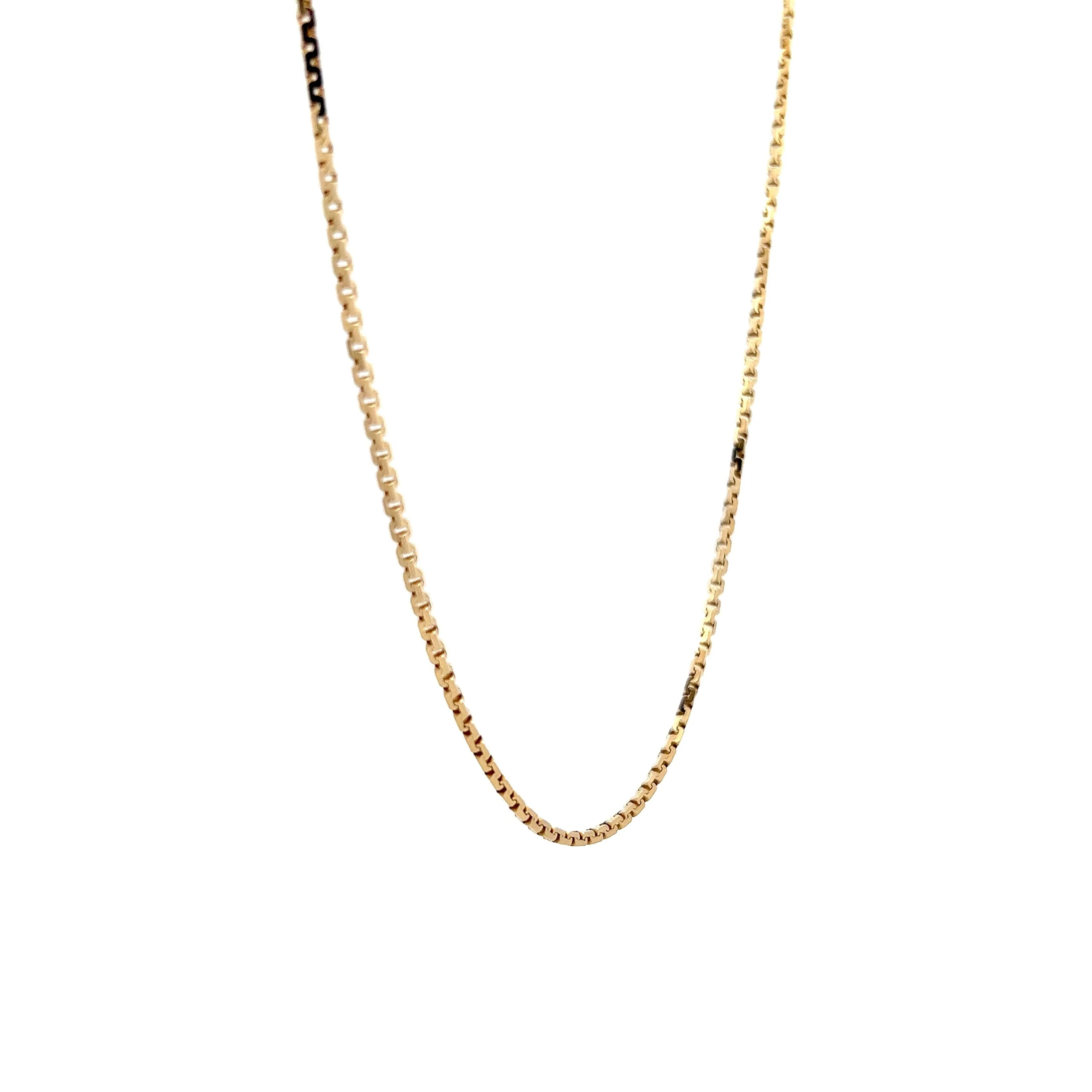18 Inch Box Chain Necklace in 14k Yellow Gold - Image 3