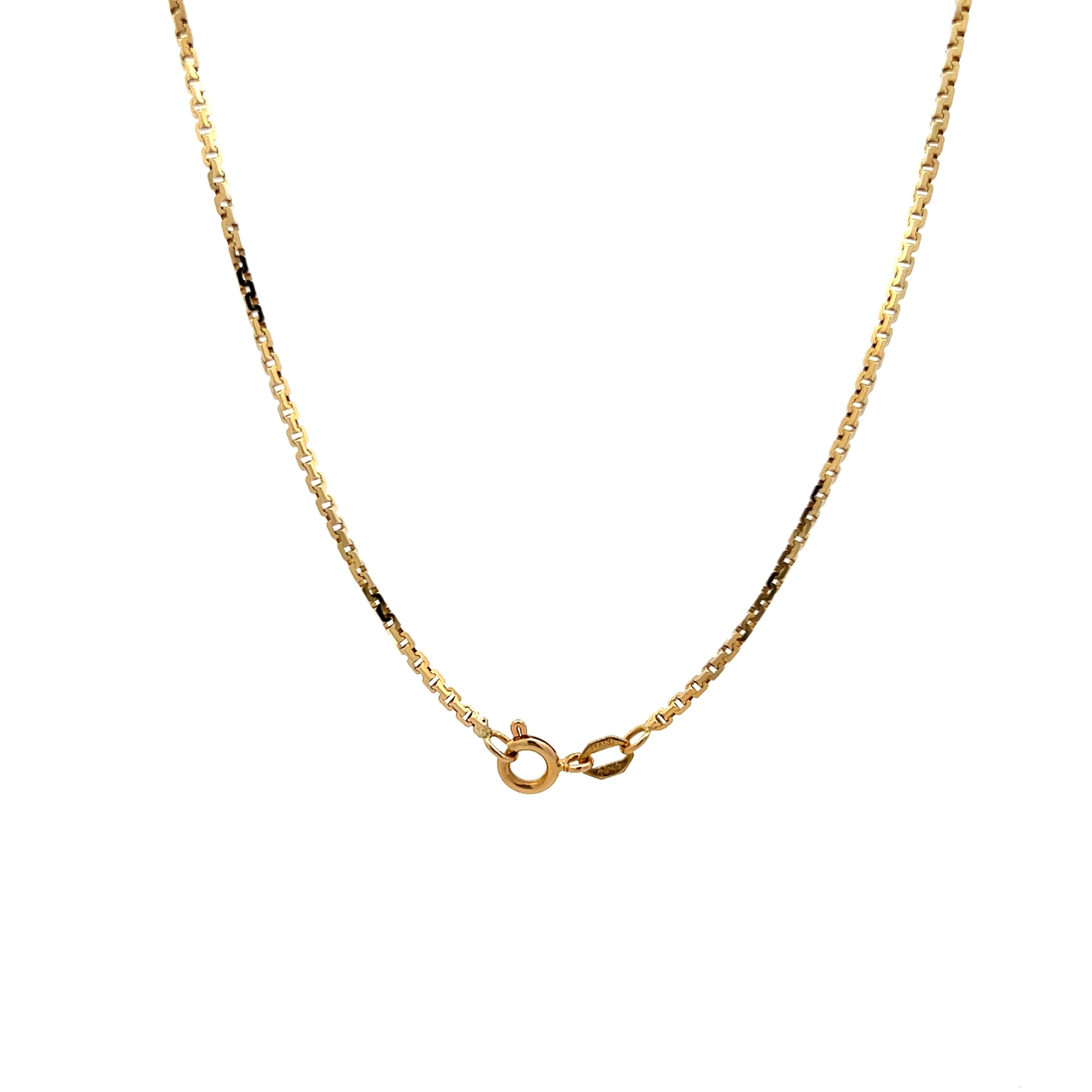 18 Inch Box Chain Necklace in 14k Yellow Gold - Image 4
