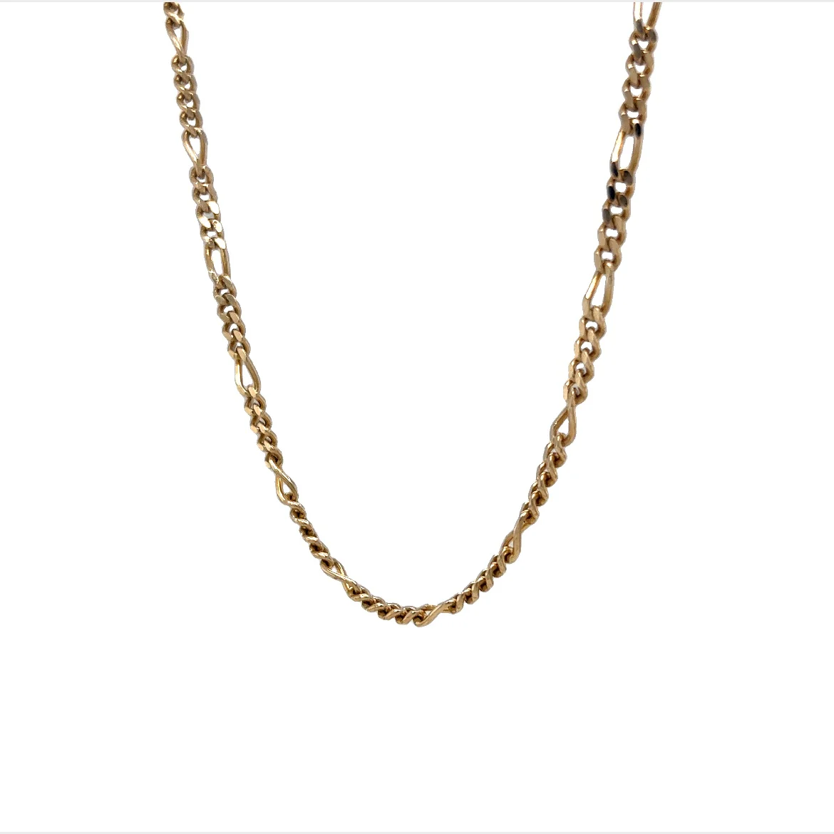 18 Inch Everyday Figaro Chain Necklace in 14k Yellow Gold - Image 2