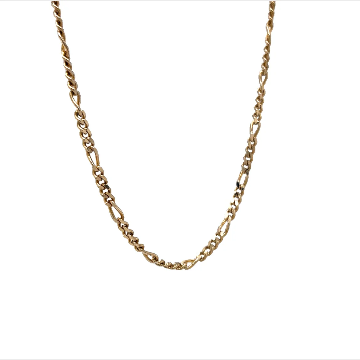 18 Inch Everyday Figaro Chain Necklace in 14k Yellow Gold - Image 3