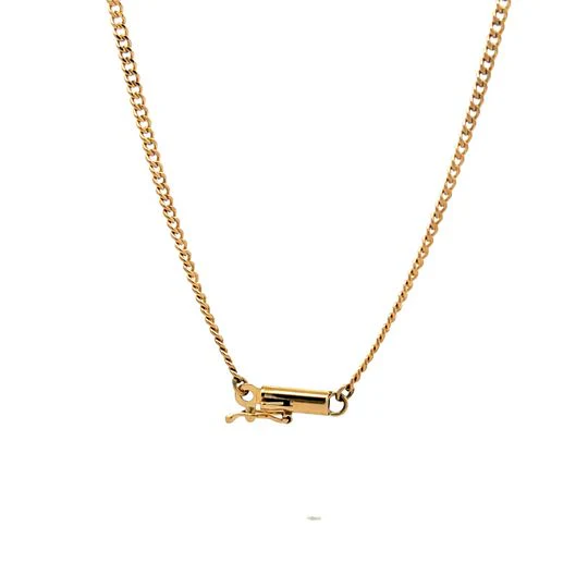 18 Inch Flat Curb Link Chain Necklace in 14k - Image 4