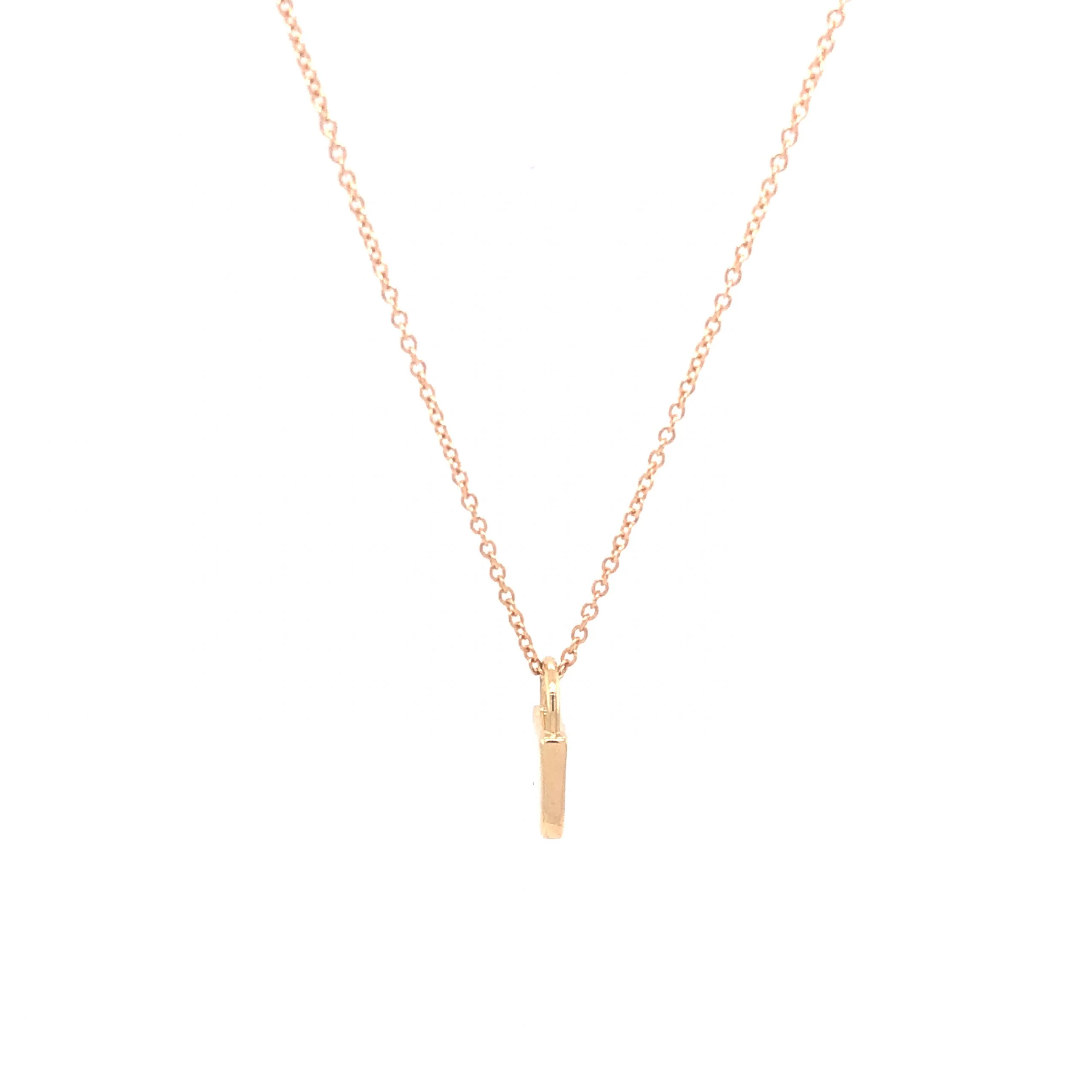 18 inch Lock Pendant Necklace in 14k Yellow Gold - Image 5