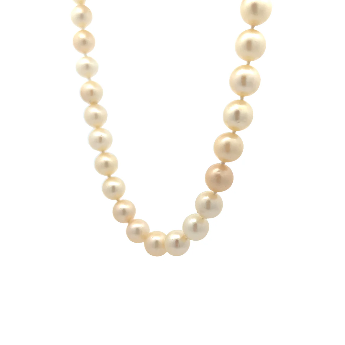 18 Inch Pearl Necklace Strand in 14k Yellow Gold - Image 2