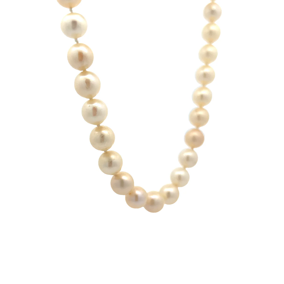 18 Inch Pearl Necklace Strand in 14k Yellow Gold - Image 3