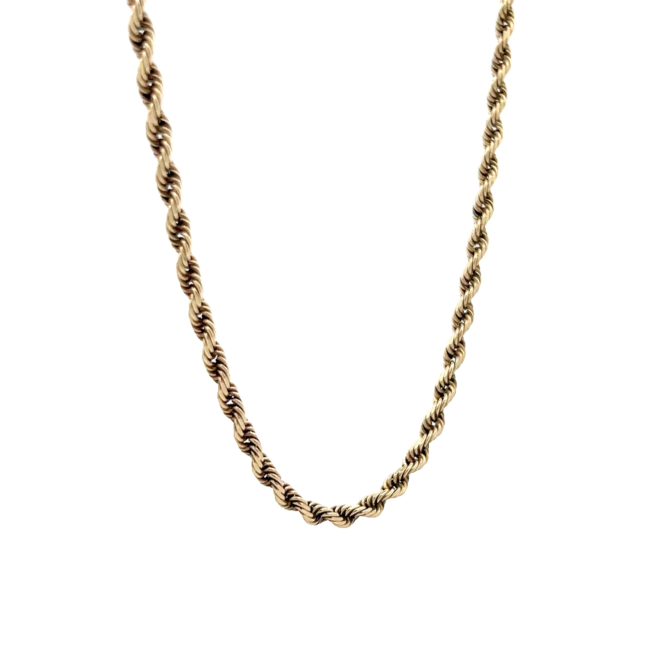 18 Inch Rope Chain Necklace in 10k Yellow Gold - Image 3