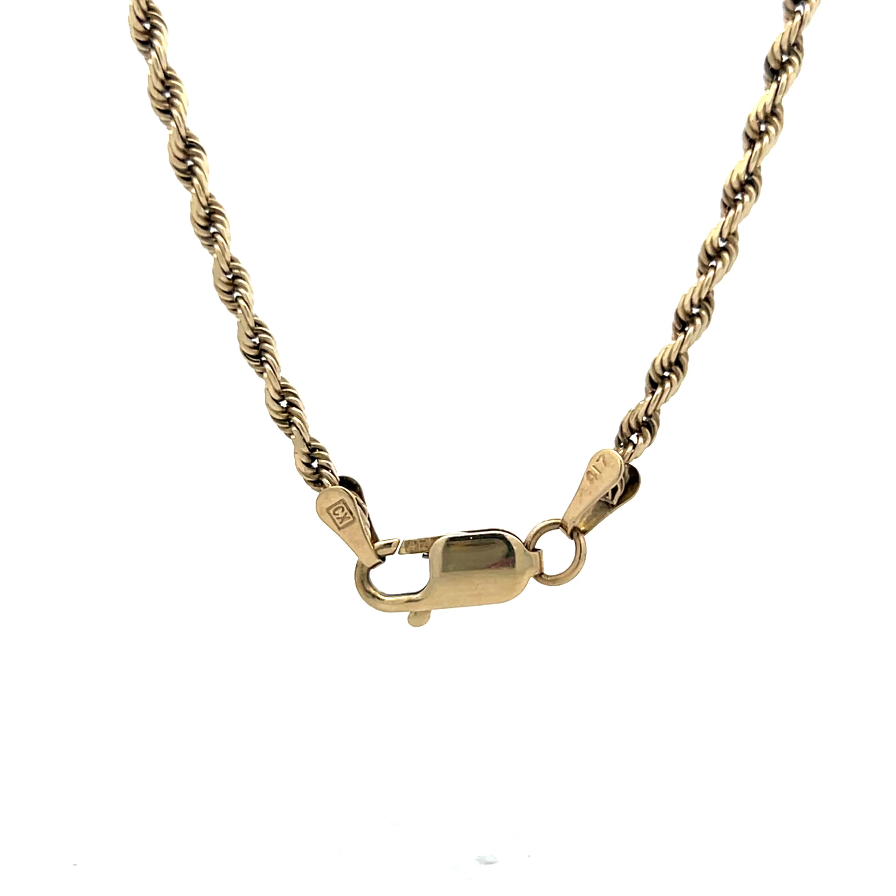 18 Inch Rope Chain Necklace in 10k Yellow Gold - Image 4