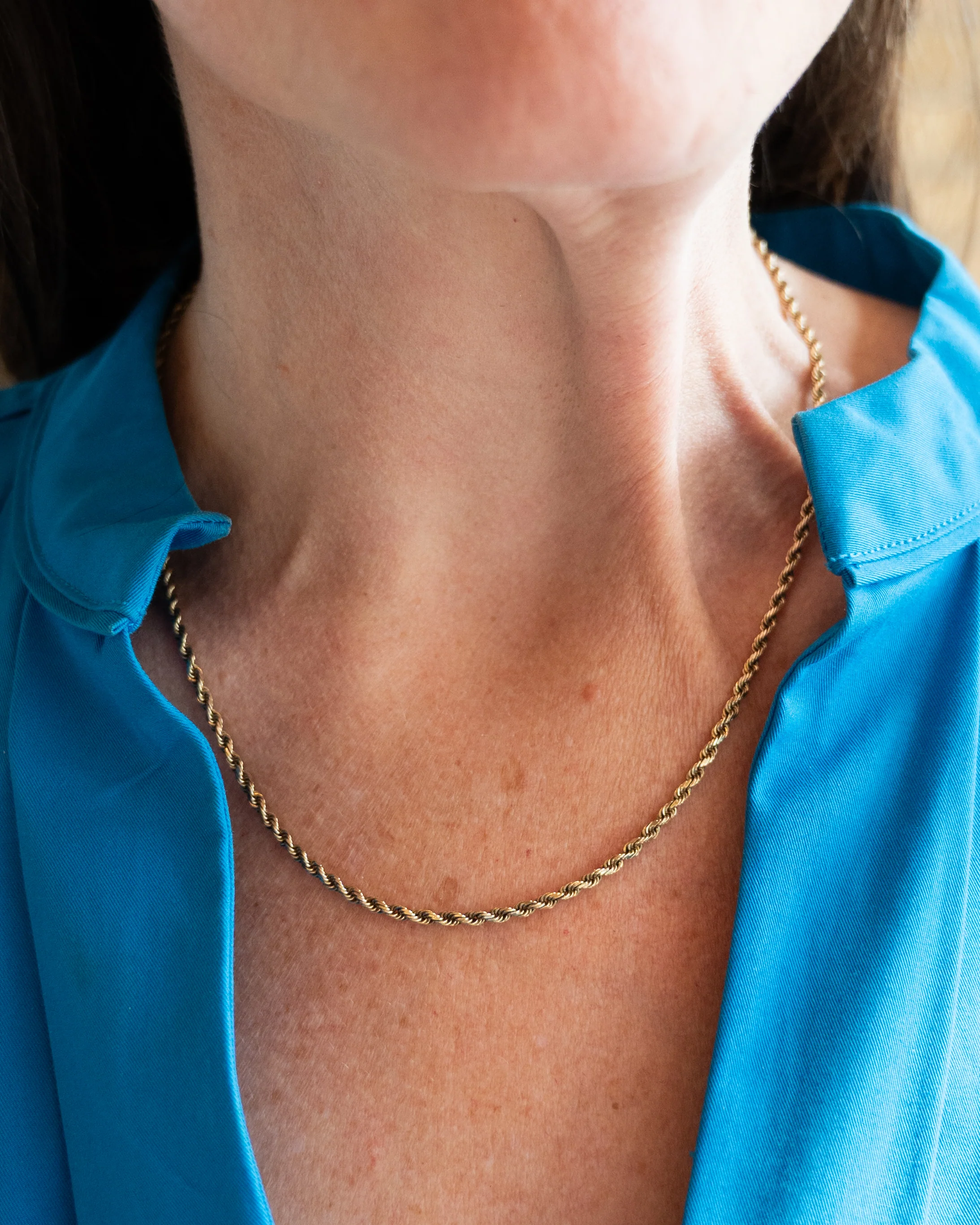 18 Inch Rope Chain Necklace in 10k Yellow Gold - Image 6