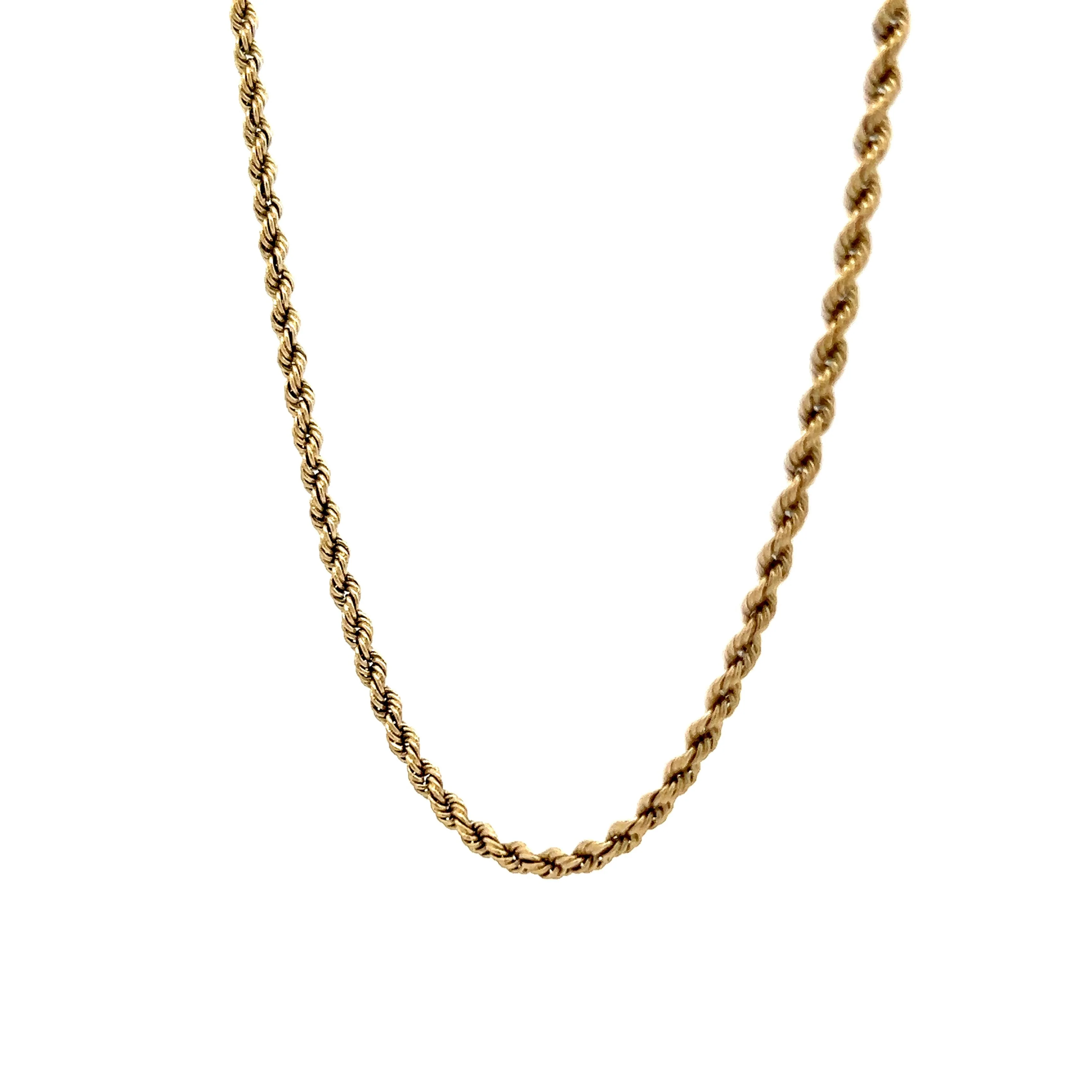 18 Inch Rope Chain Necklace in 14k Yellow Gold - Image 2
