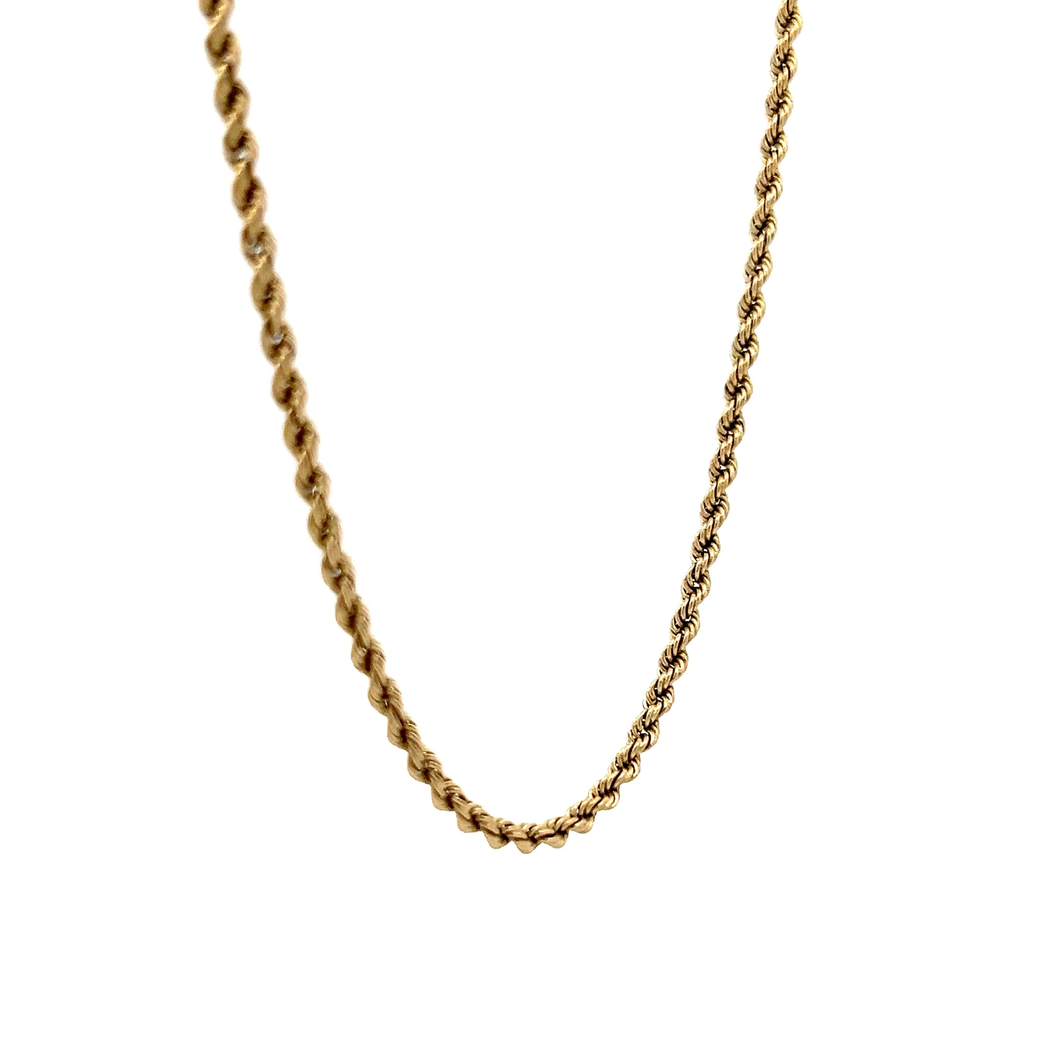 18 Inch Rope Chain Necklace in 14k Yellow Gold - Image 3