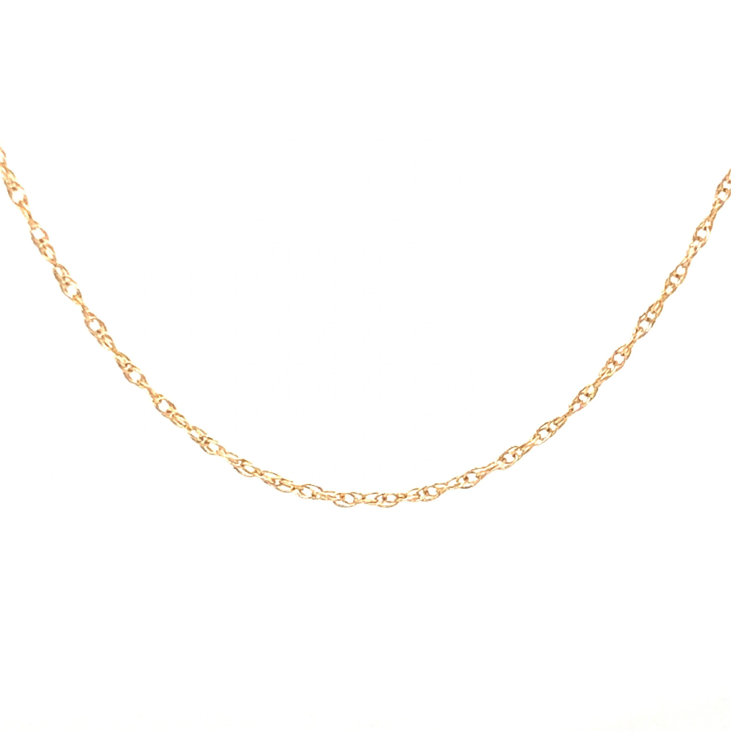 18 Inch Thin Necklace Chain in 14k Yellow Gold - Image 2