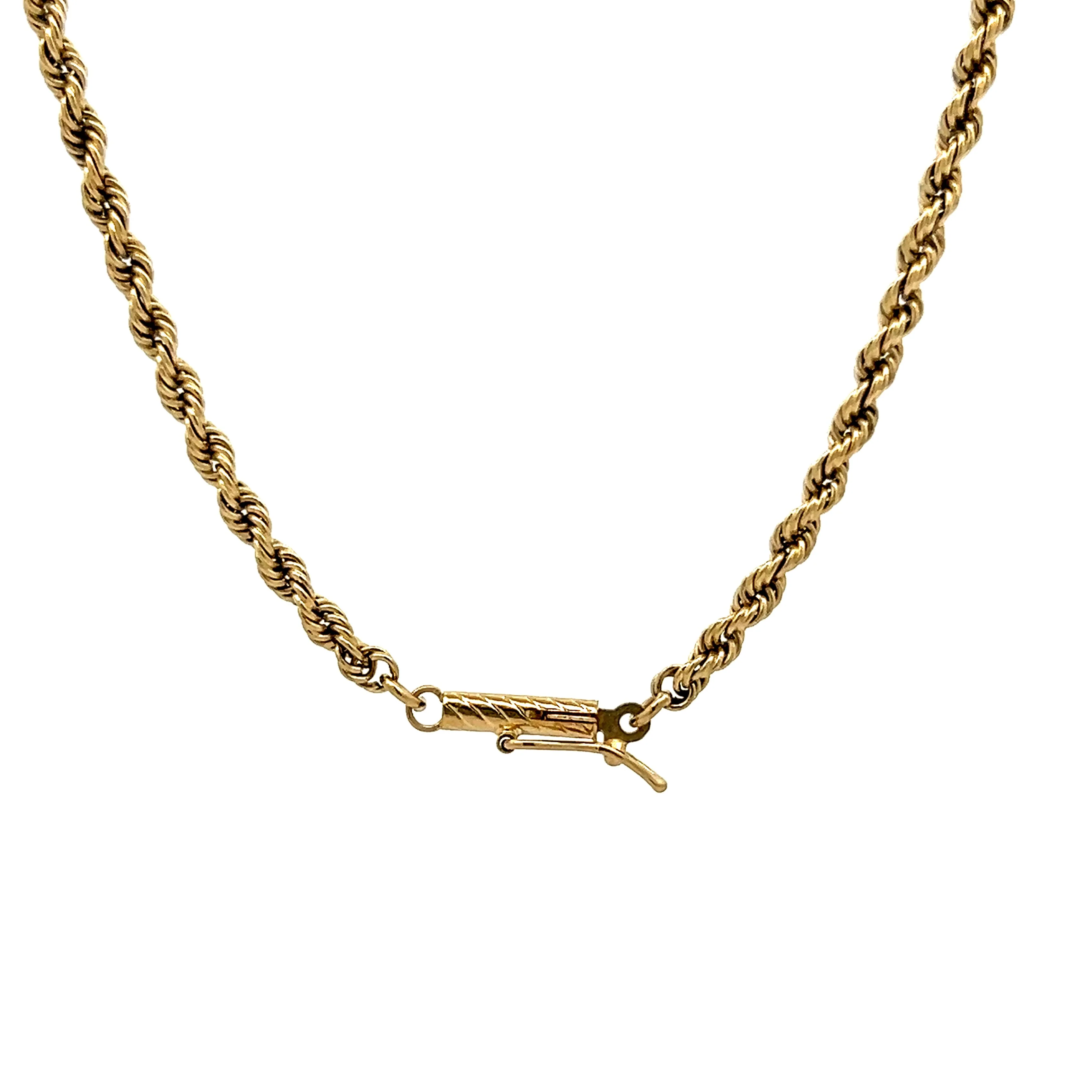 18 Inch Unisex Rope Chain Necklace in 14k Yellow Gold - Image 4