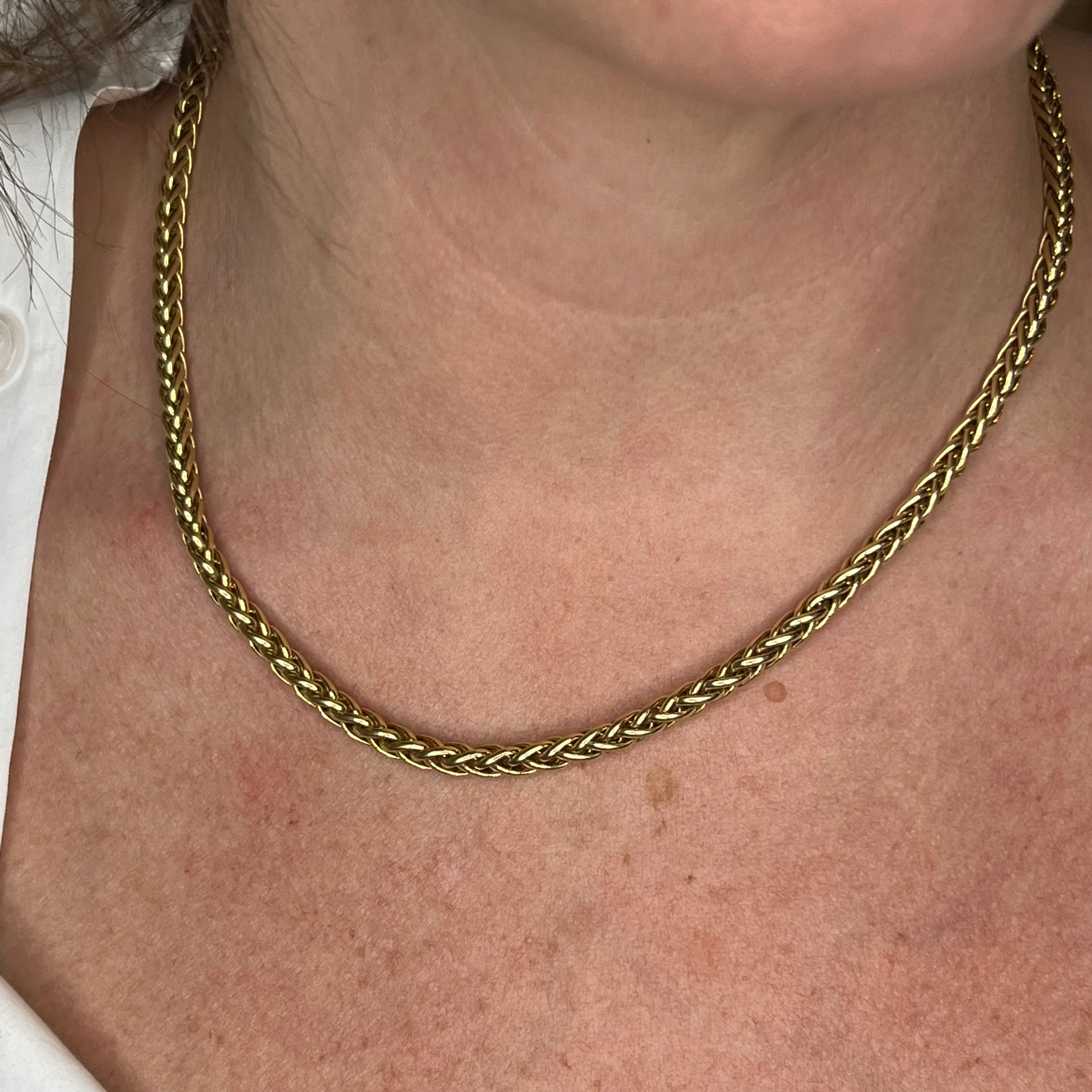 18 Inch Wheat Chain Necklace in 14k Yellow Gold - Image 4