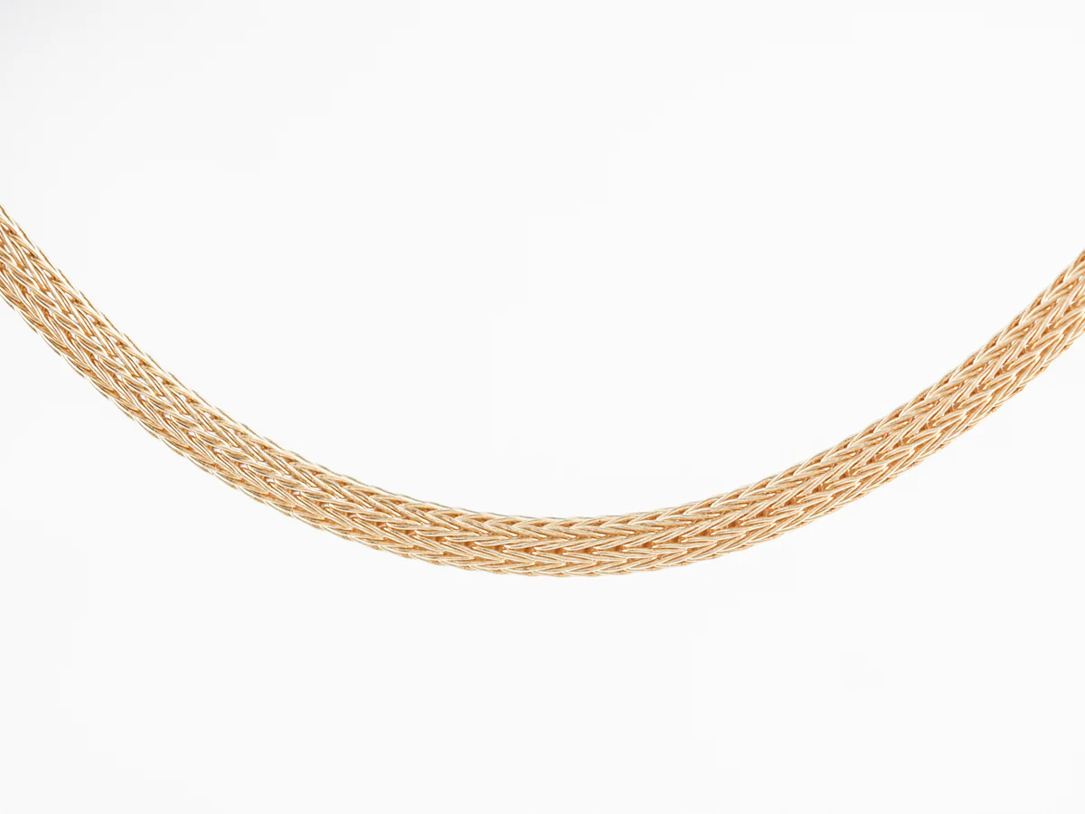 18 inch Woven Necklace in 14k Yellow Gold - Image 2