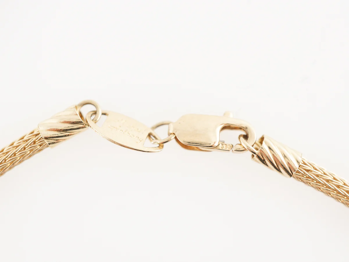 18 inch Woven Necklace in 14k Yellow Gold - Image 3