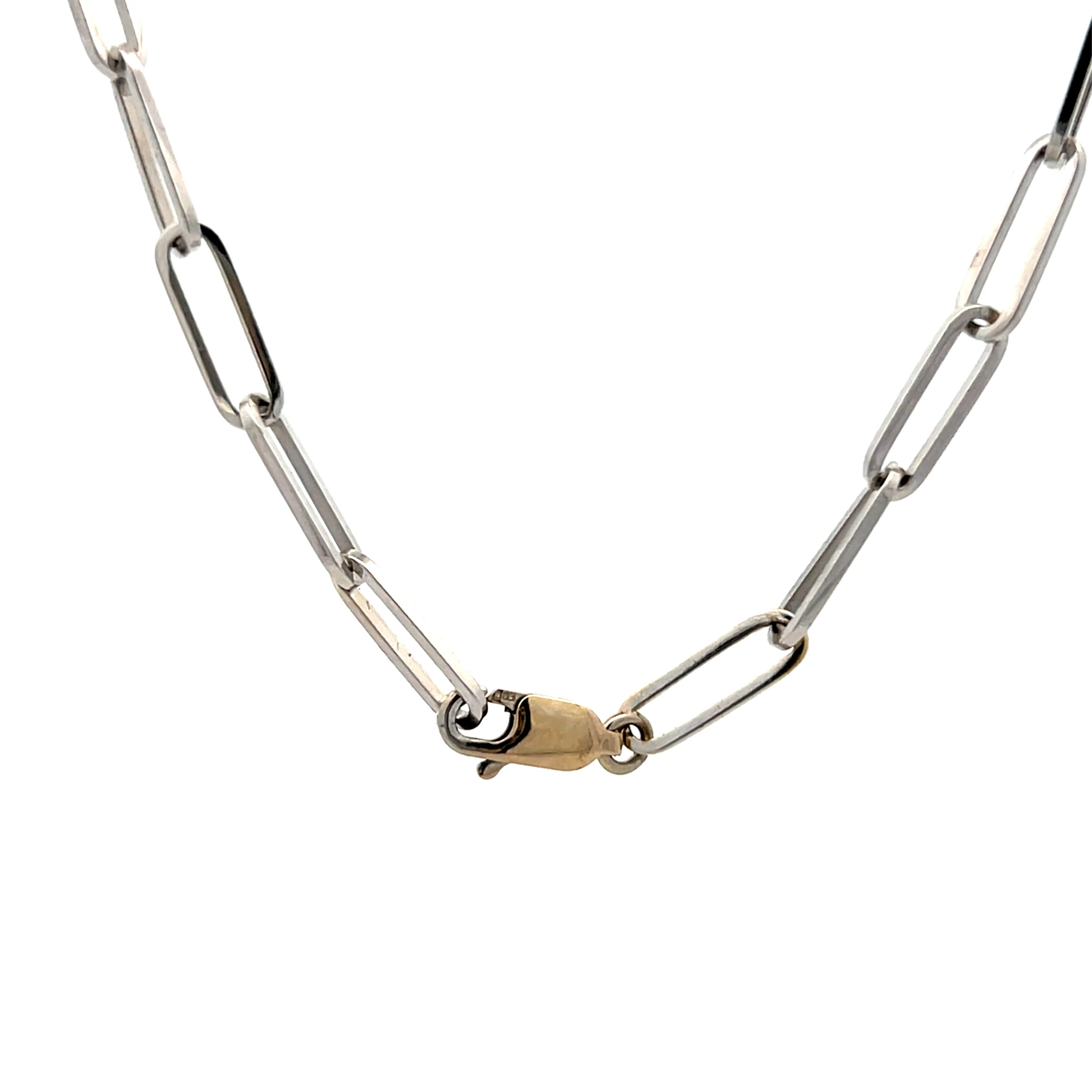 18" Large Paperclip Chain Necklace in 14k - Image 4
