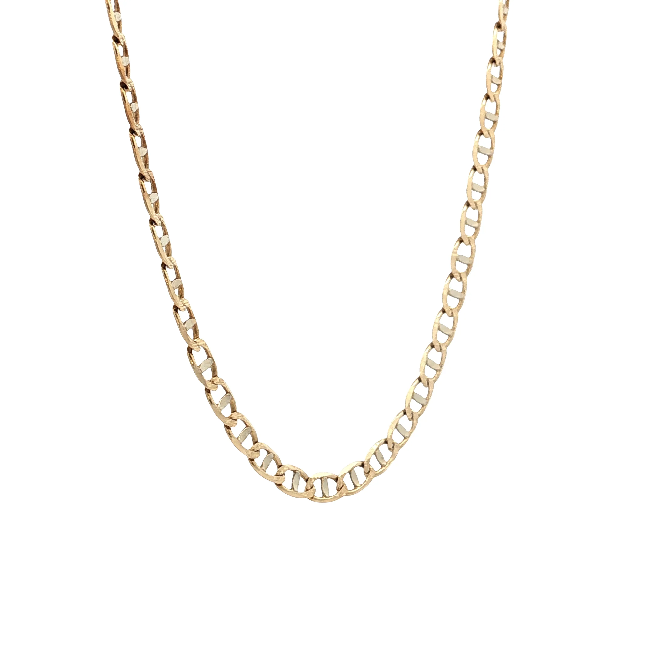 18" Mariner Oval Link Chain Necklace 14k Yellow Gold - Image 3