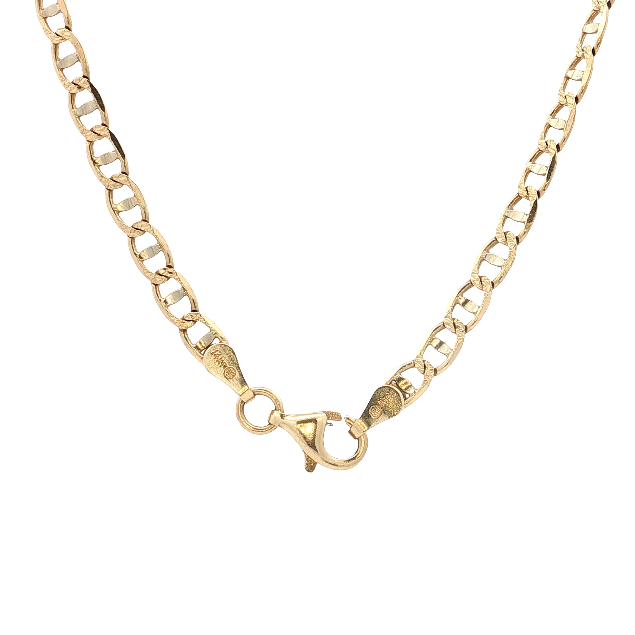 18" Mariner Oval Link Chain Necklace 14k Yellow Gold - Image 4