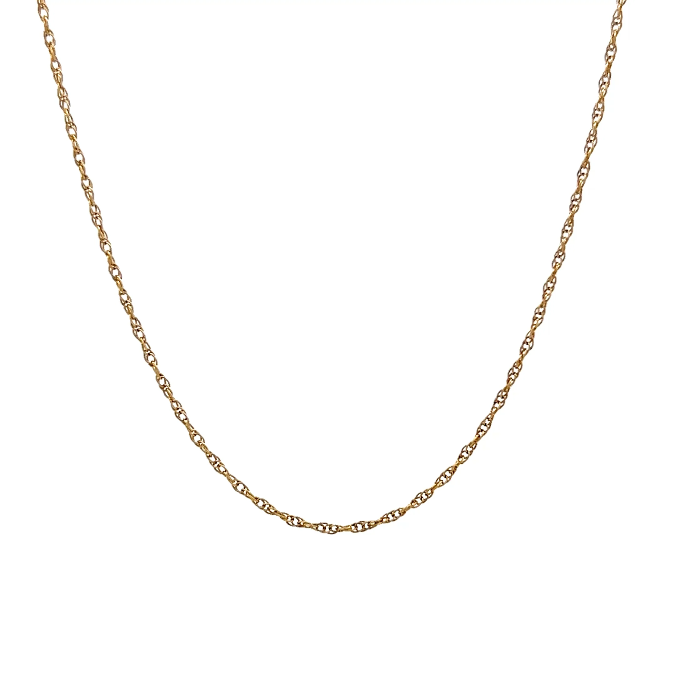 18" Singapore Chain Necklace in 14k Yellow Gold