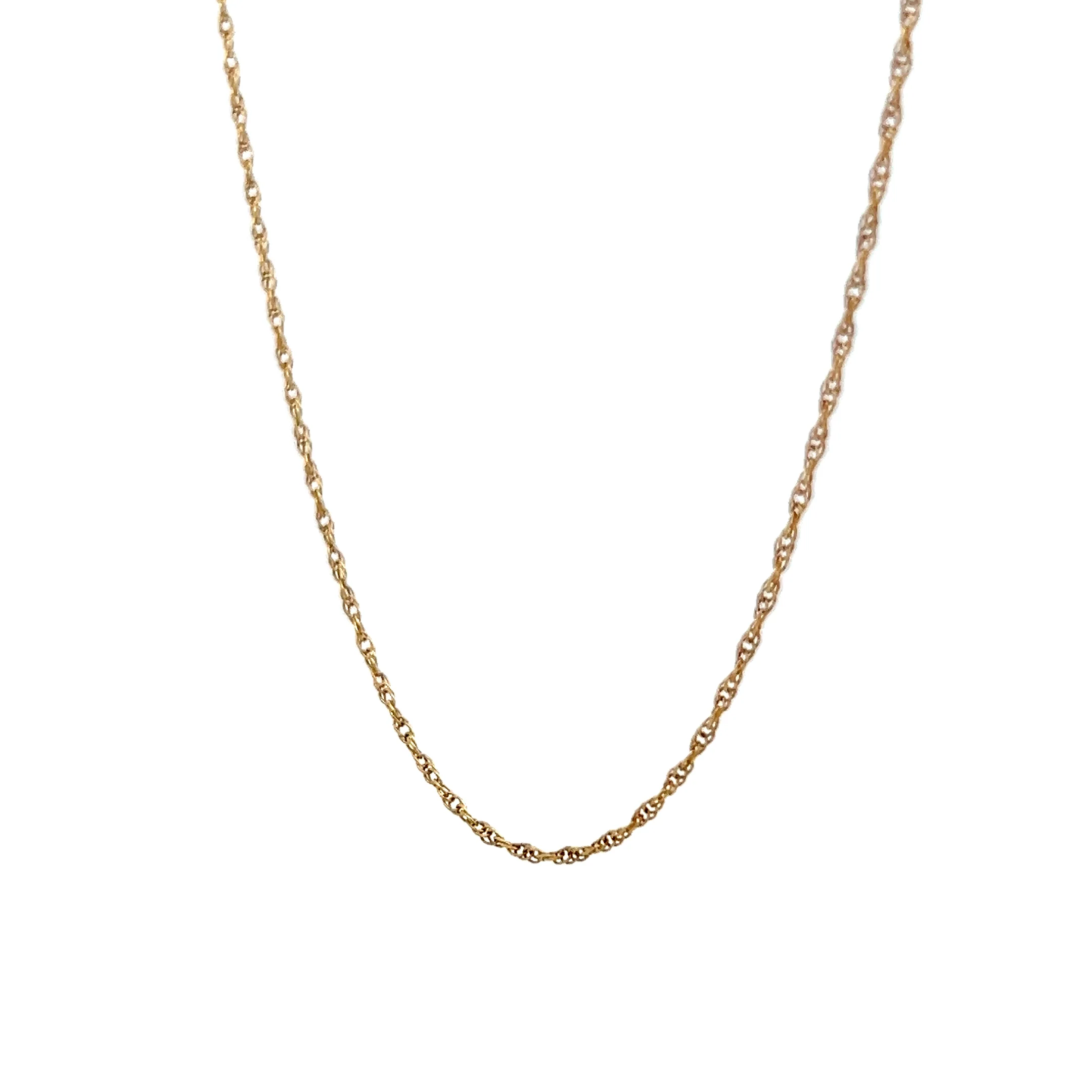 18" Singapore Chain Necklace in 14k Yellow Gold - Image 3