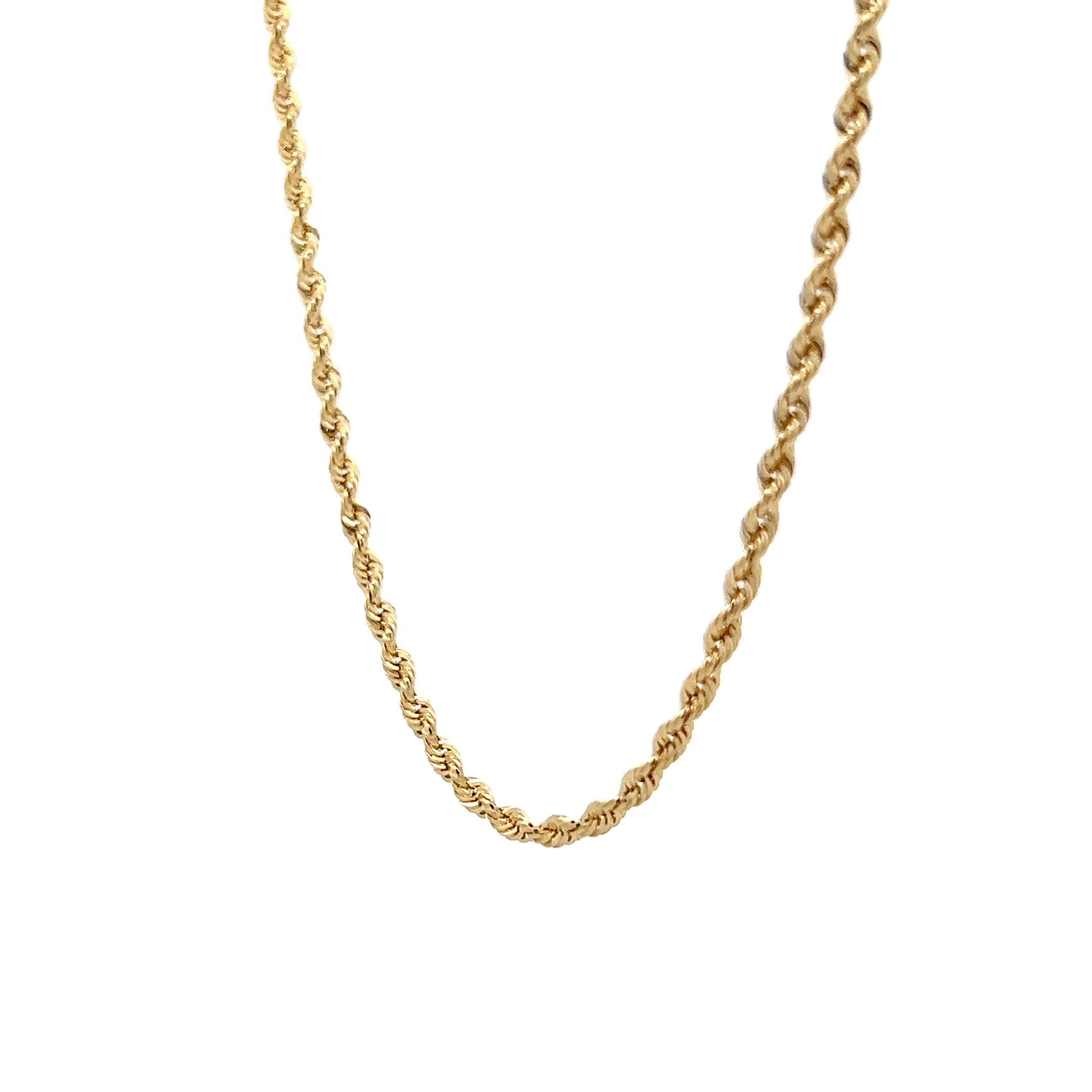 18" Twisted Woven Link Necklace in 14k Yellow Gold - Image 2