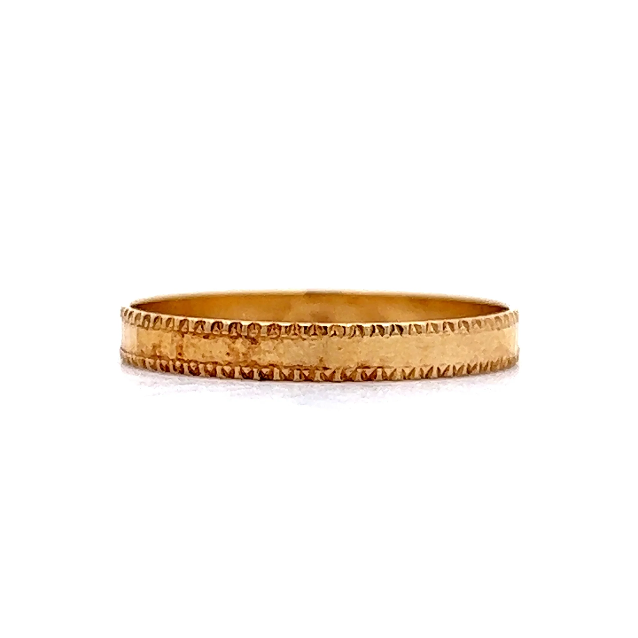 Coin Edged Stacking Band in 18k Yellow Gold - Image 2