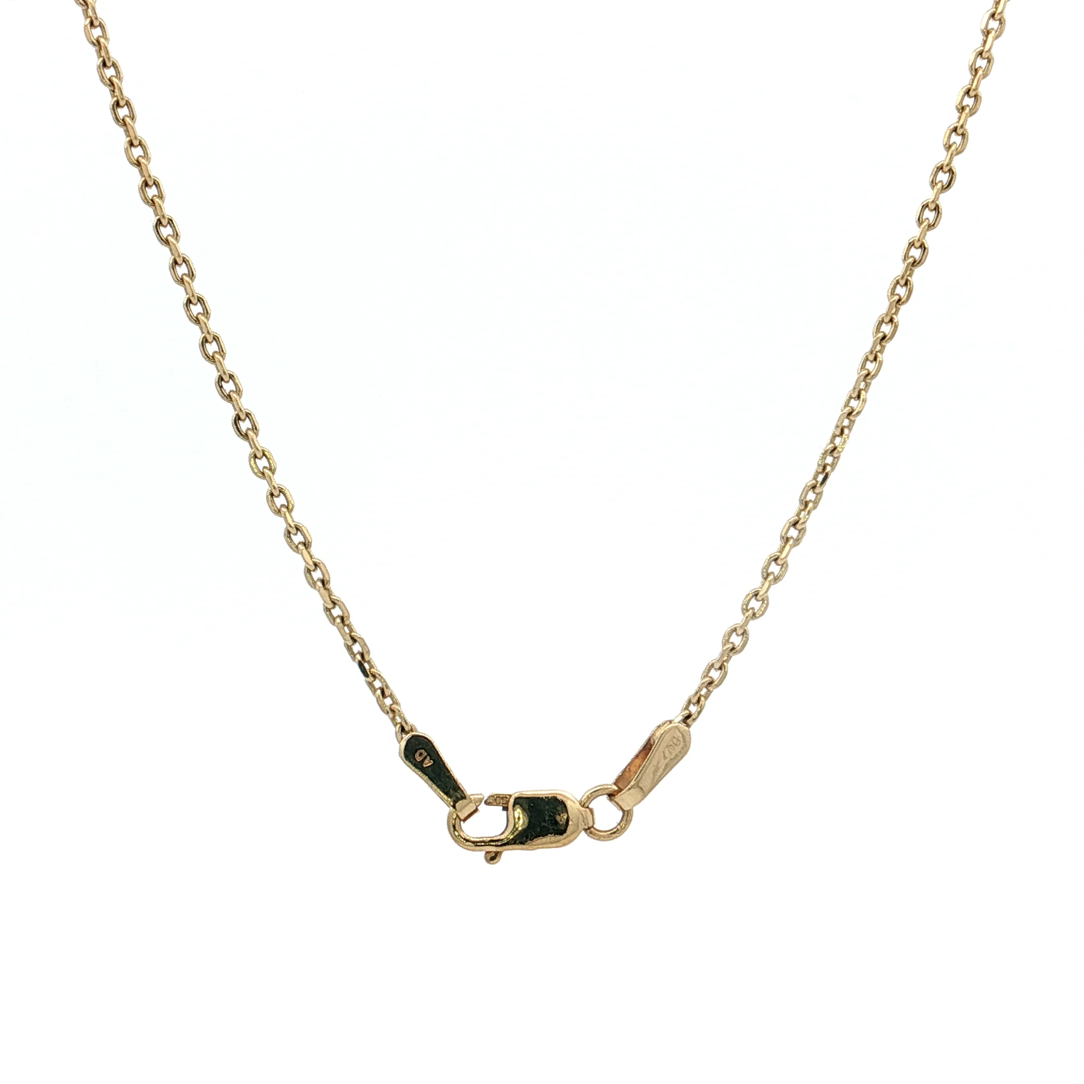 .19 Antique Inspired Old Euro Diamond Pendant Necklace 14k - Image 4