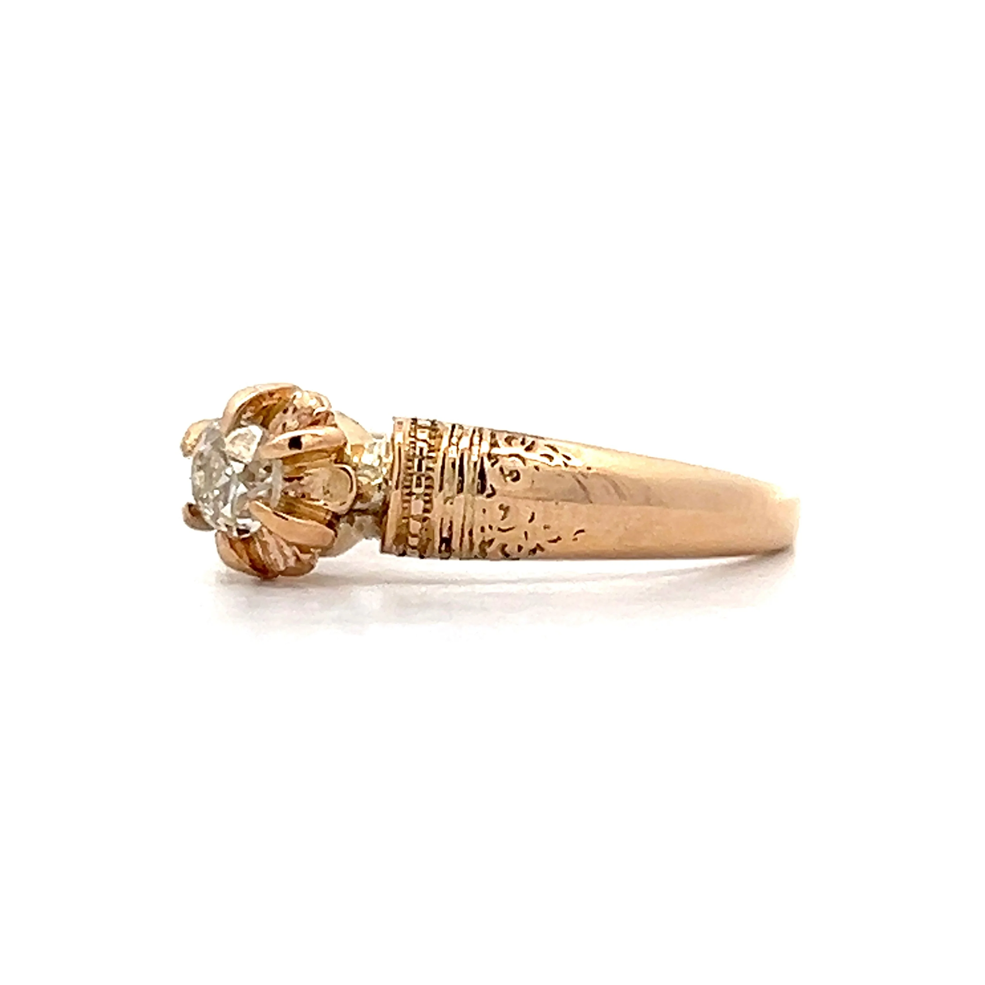 .19 Vintage Victorian Diamond Engagement Ring in 14k - Image 2