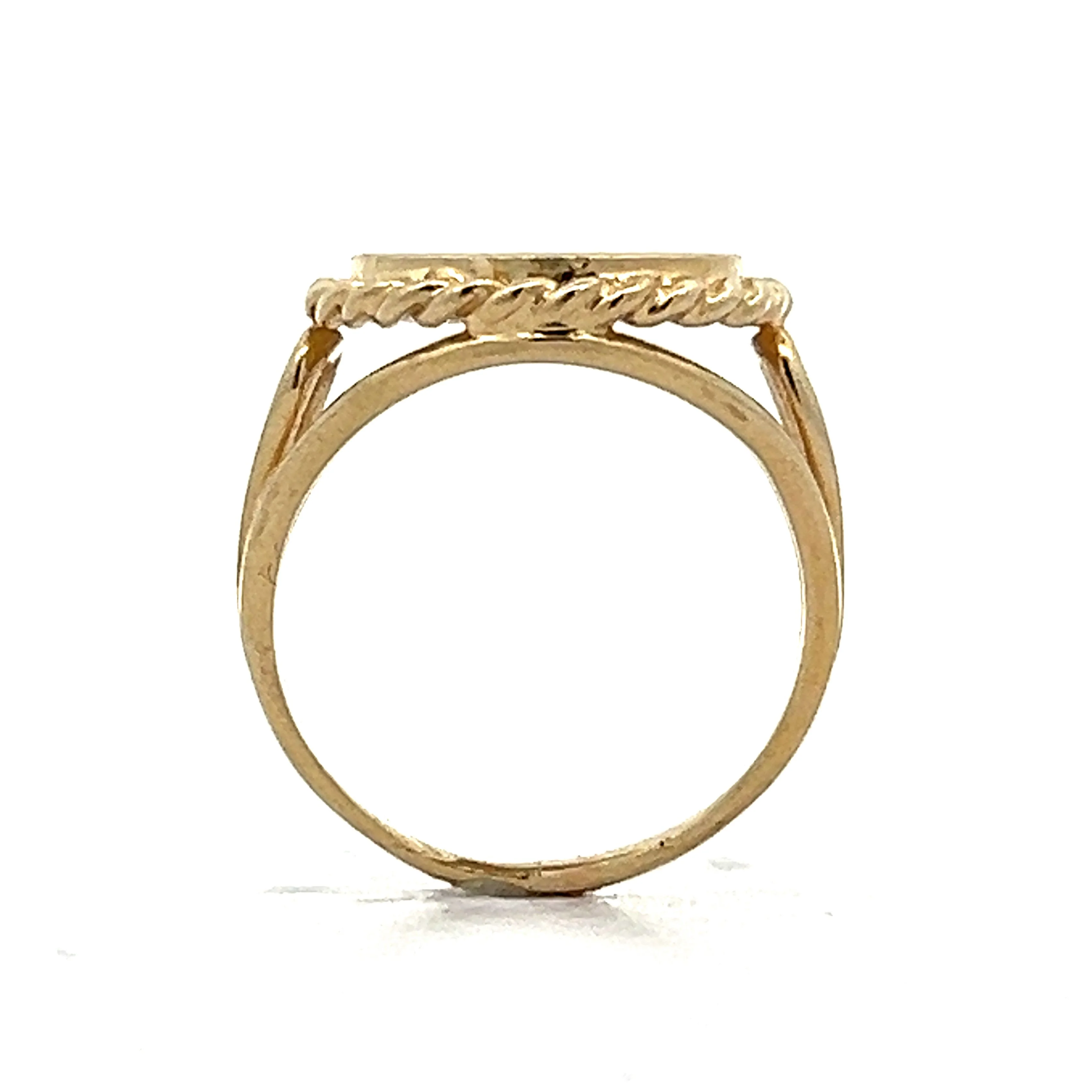 1924 Replica Gold Coin Ring in 10k Yellow Gold - Image 4