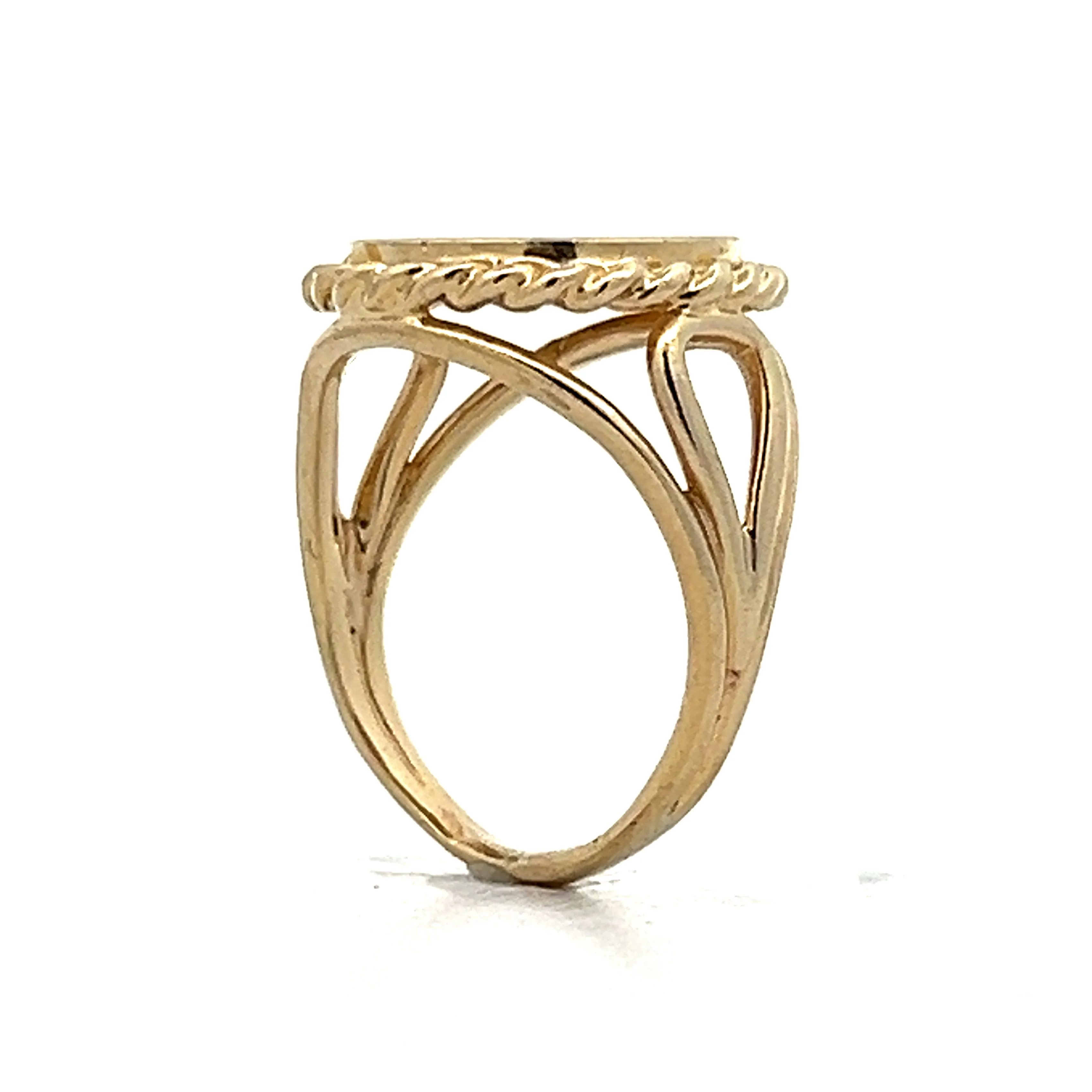 1924 Replica Gold Coin Ring in 10k Yellow Gold - Image 5