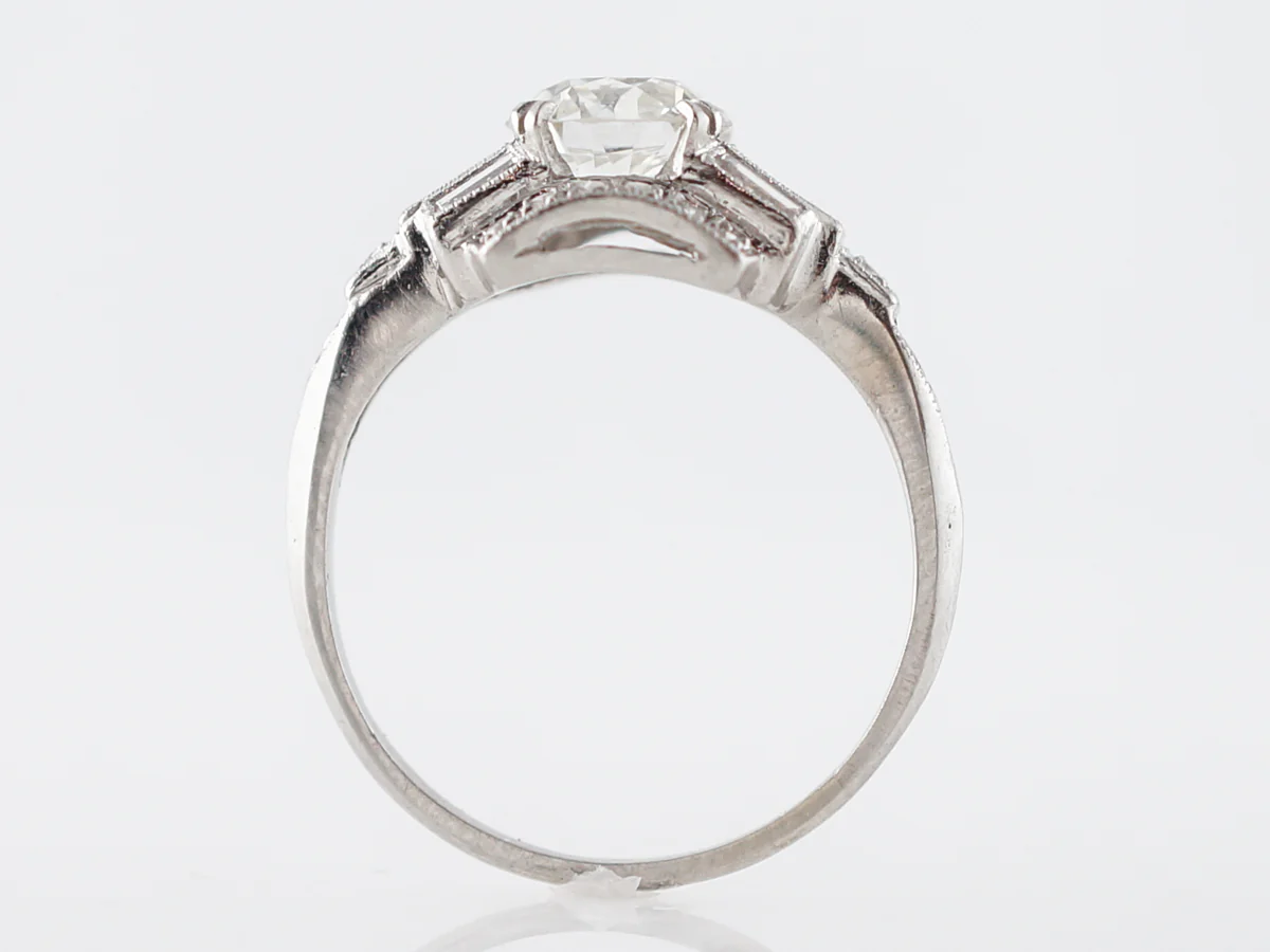 1930's Art Deco Diamond Engagement Ring in Platinum - Image 5