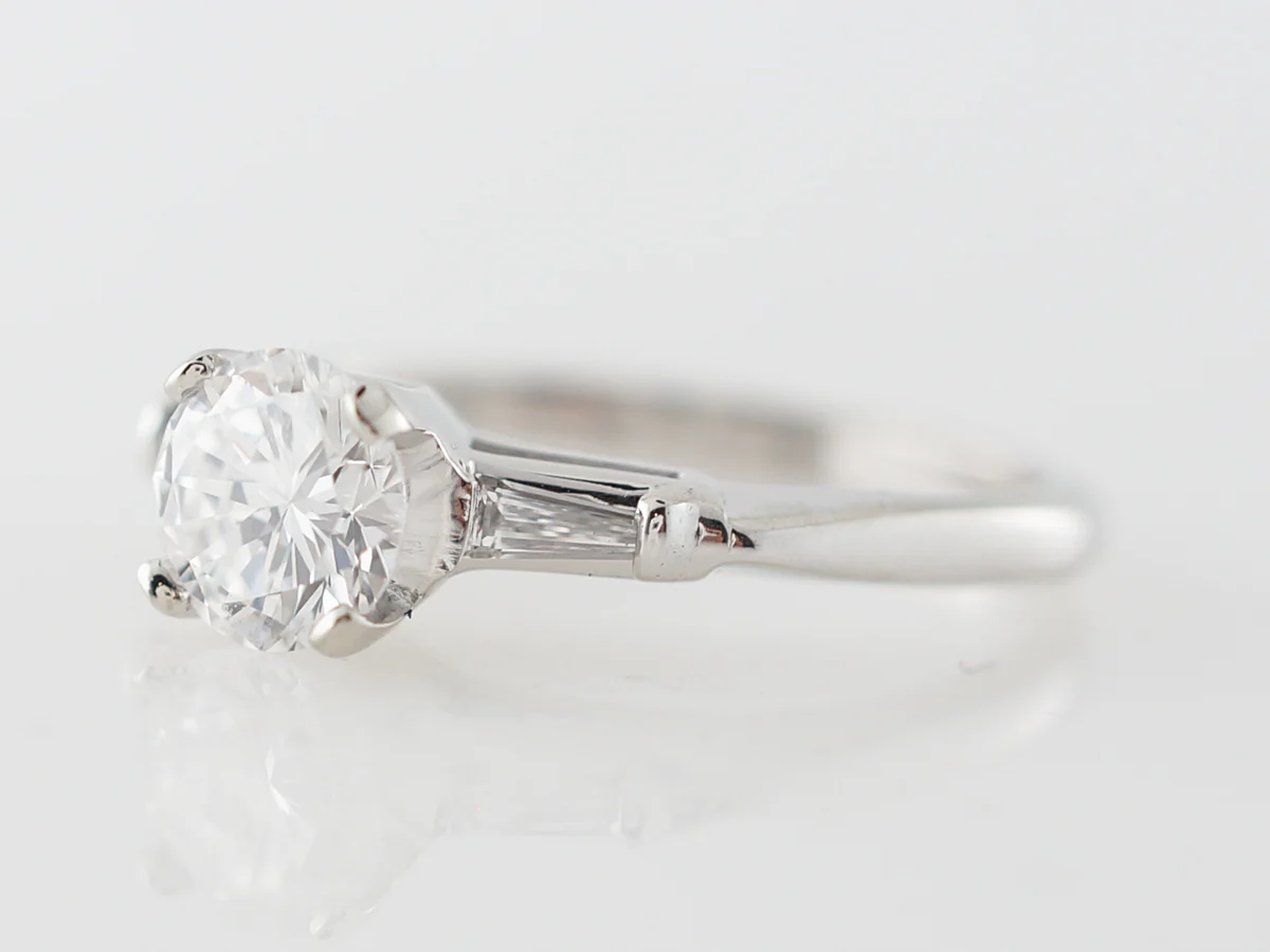 1930's Deco Engagement Ring w/ .69 Diamond D/VS1 - Image 2