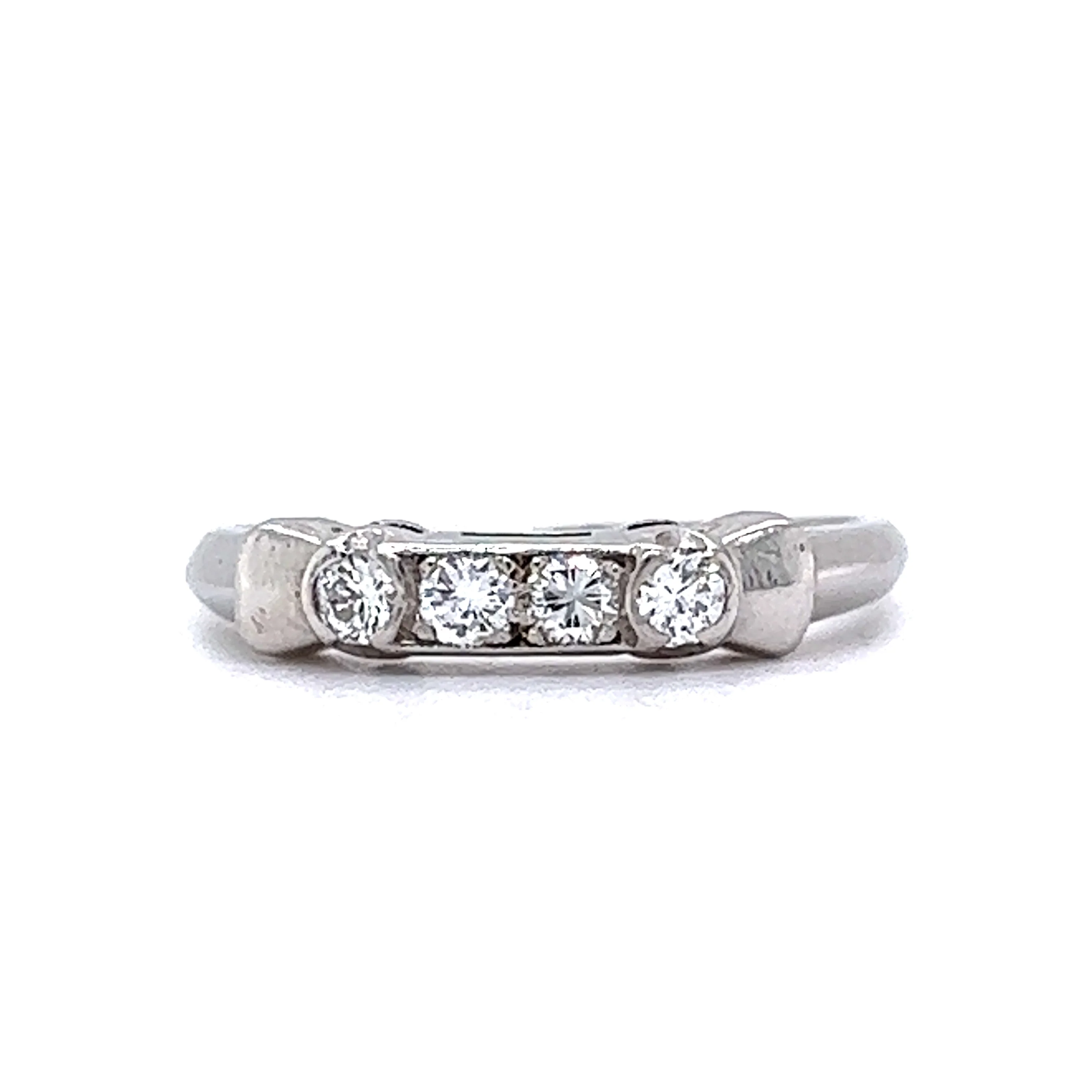 1930's Engagement Ring Set w/ Sapphire & Diamonds - Image 7