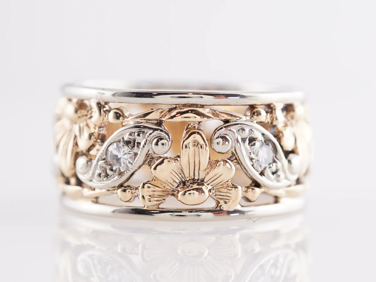 1940's Retro Diamond Eternity Band in 14k