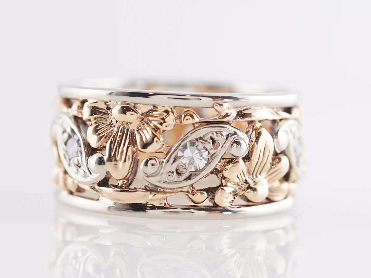 1940's Retro Diamond Eternity Band in 14k - Image 2