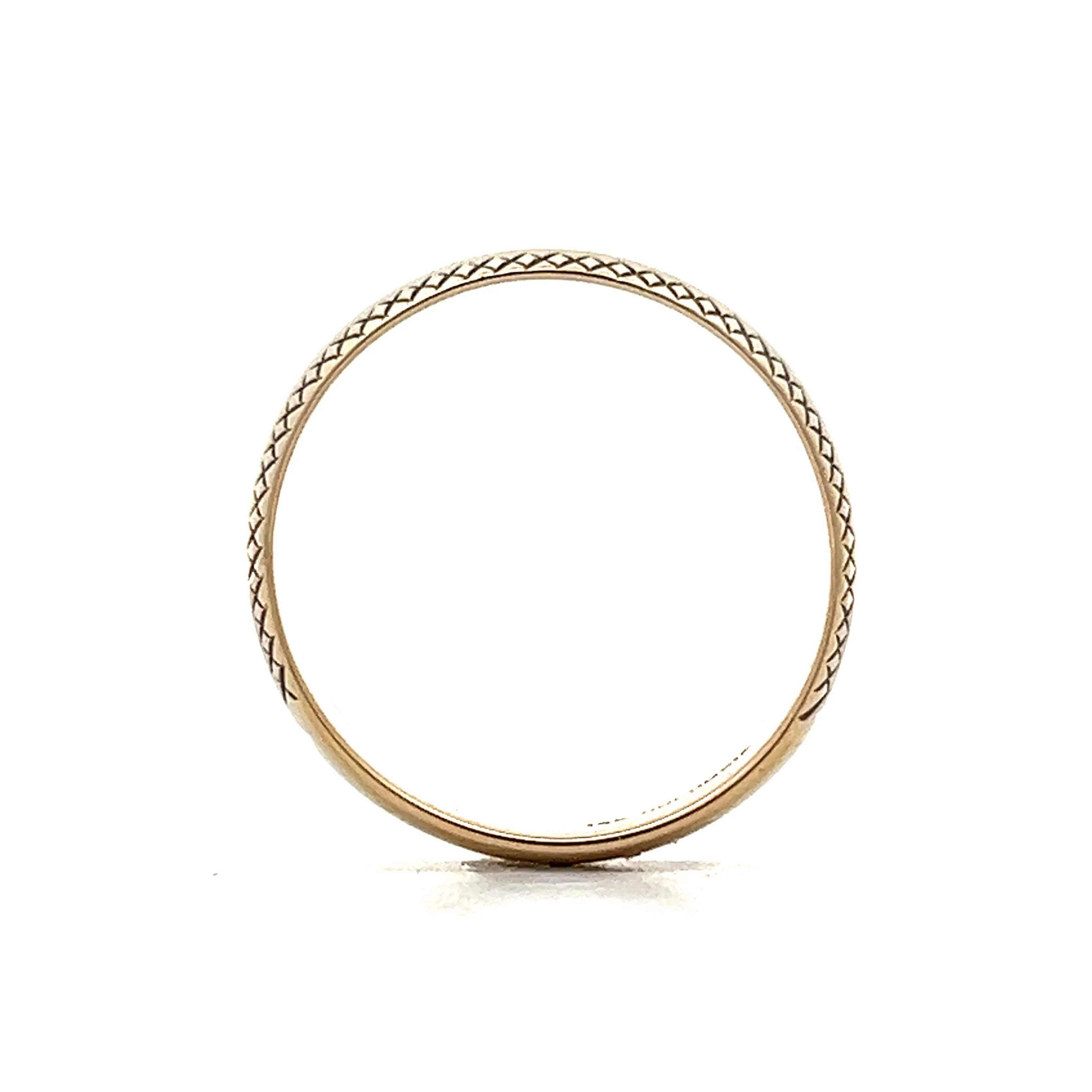 1950's Men's X Wedding Band in 14k Yellow Gold - Image 4