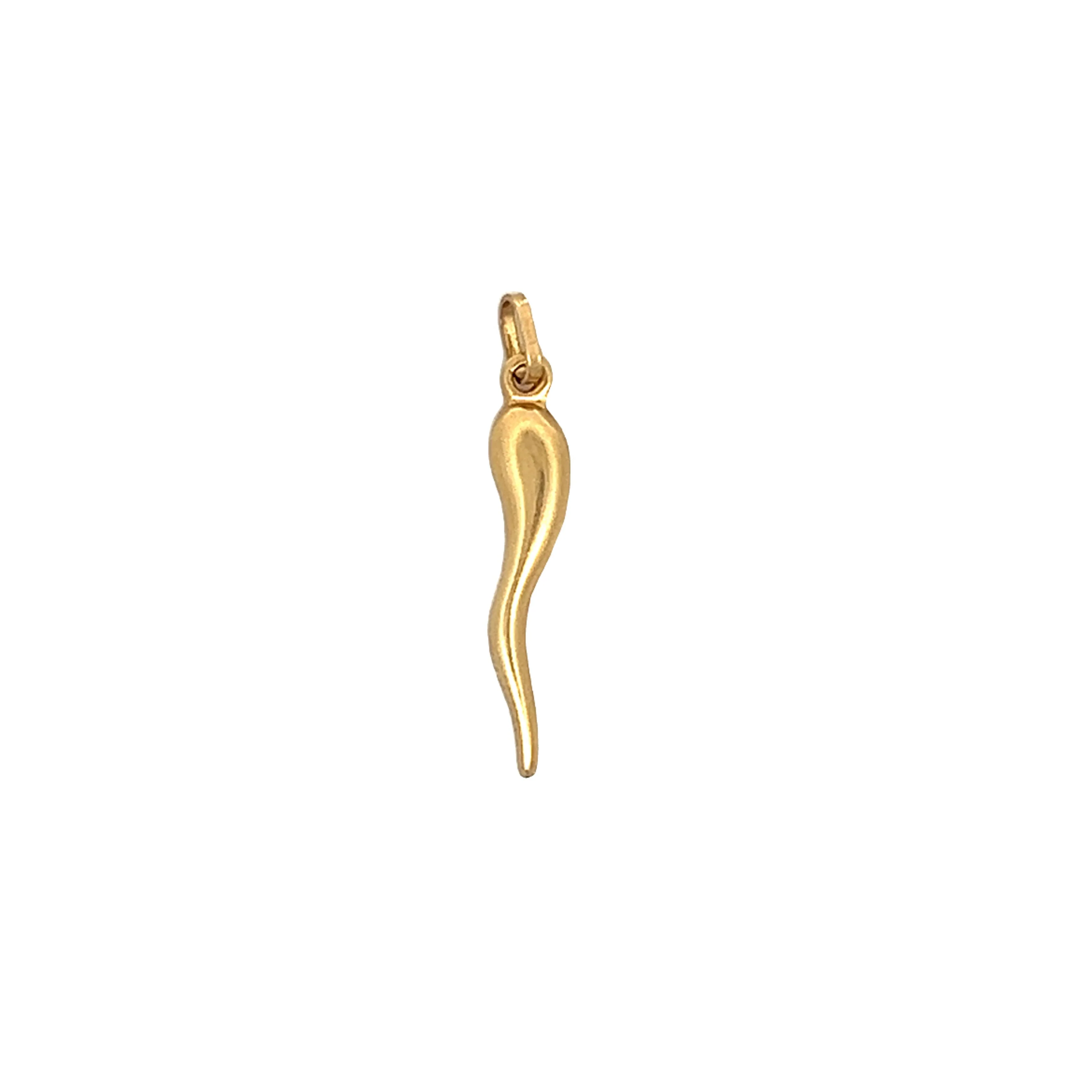 1950's Mid-Century Cornicello Charm 14k Yellow Gold - Image 2