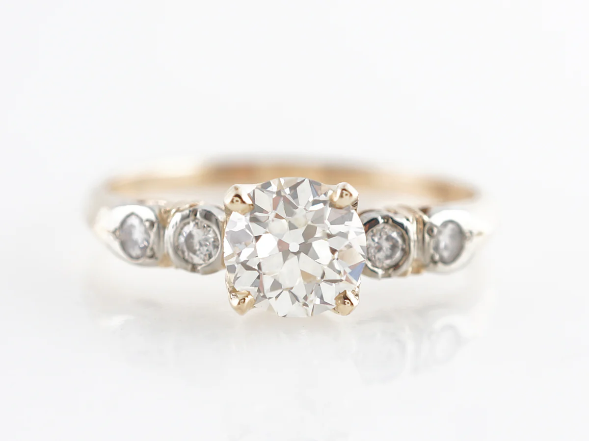 1950's Mid-Century Diamond Engagement Ring in 14k