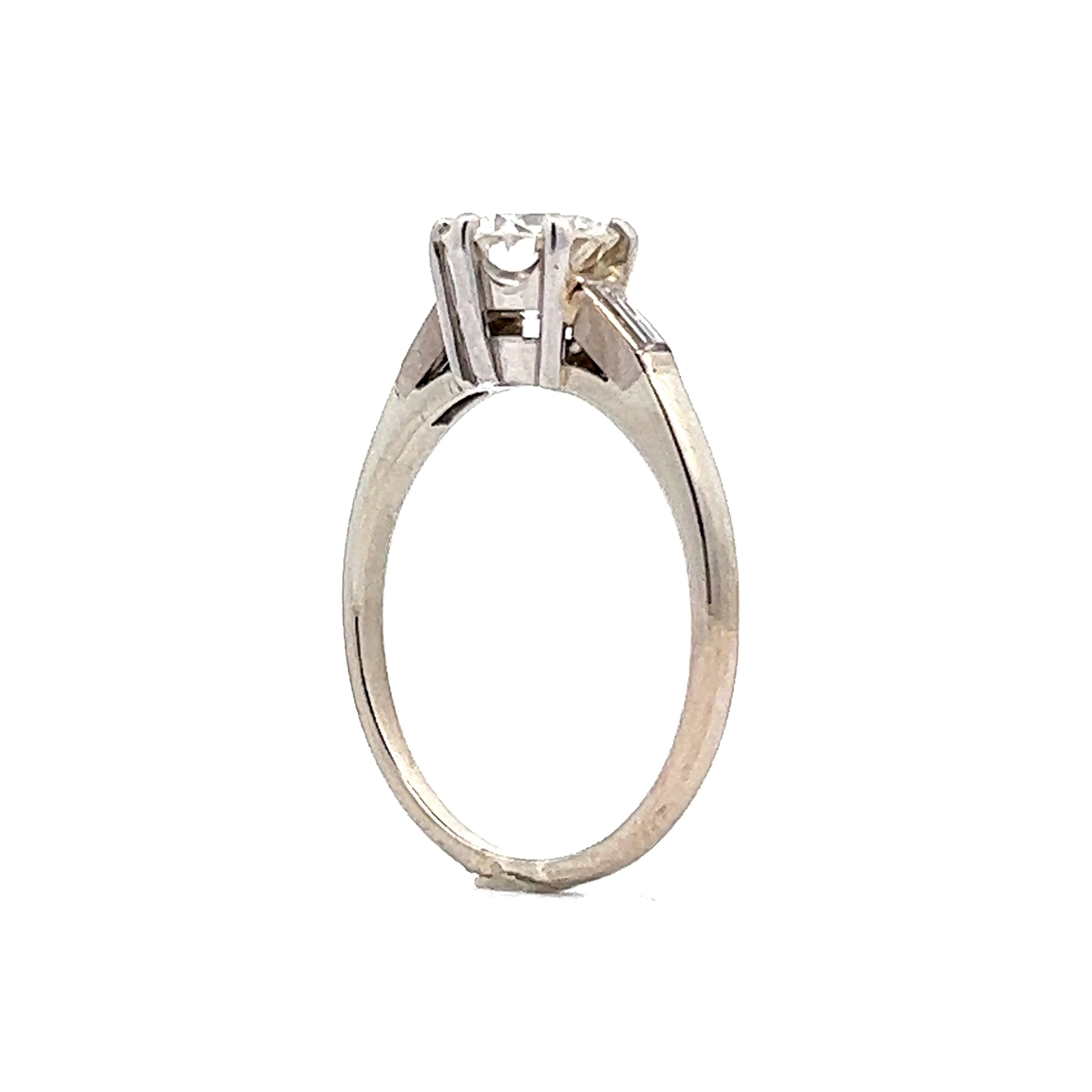 1950's Round Brilliant Diamond Engagement Ring in 18k White Gold - Image 5