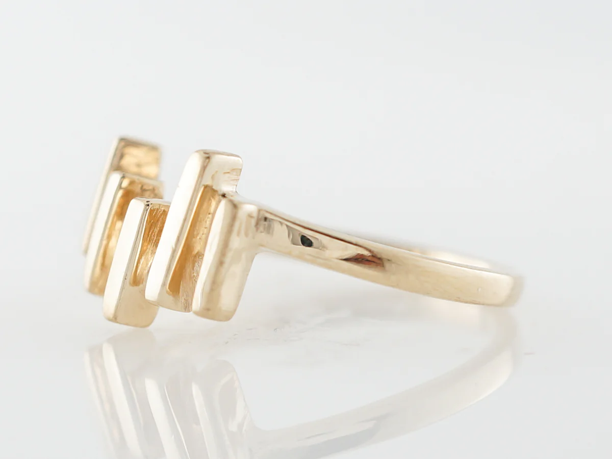 1960's Vintage Modernist Right Hand Ring in 14k - Image 2