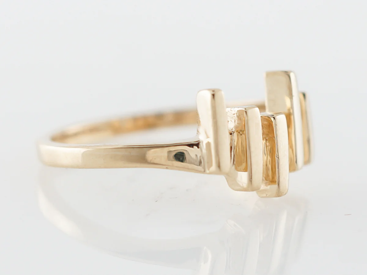 1960's Vintage Modernist Right Hand Ring in 14k - Image 3
