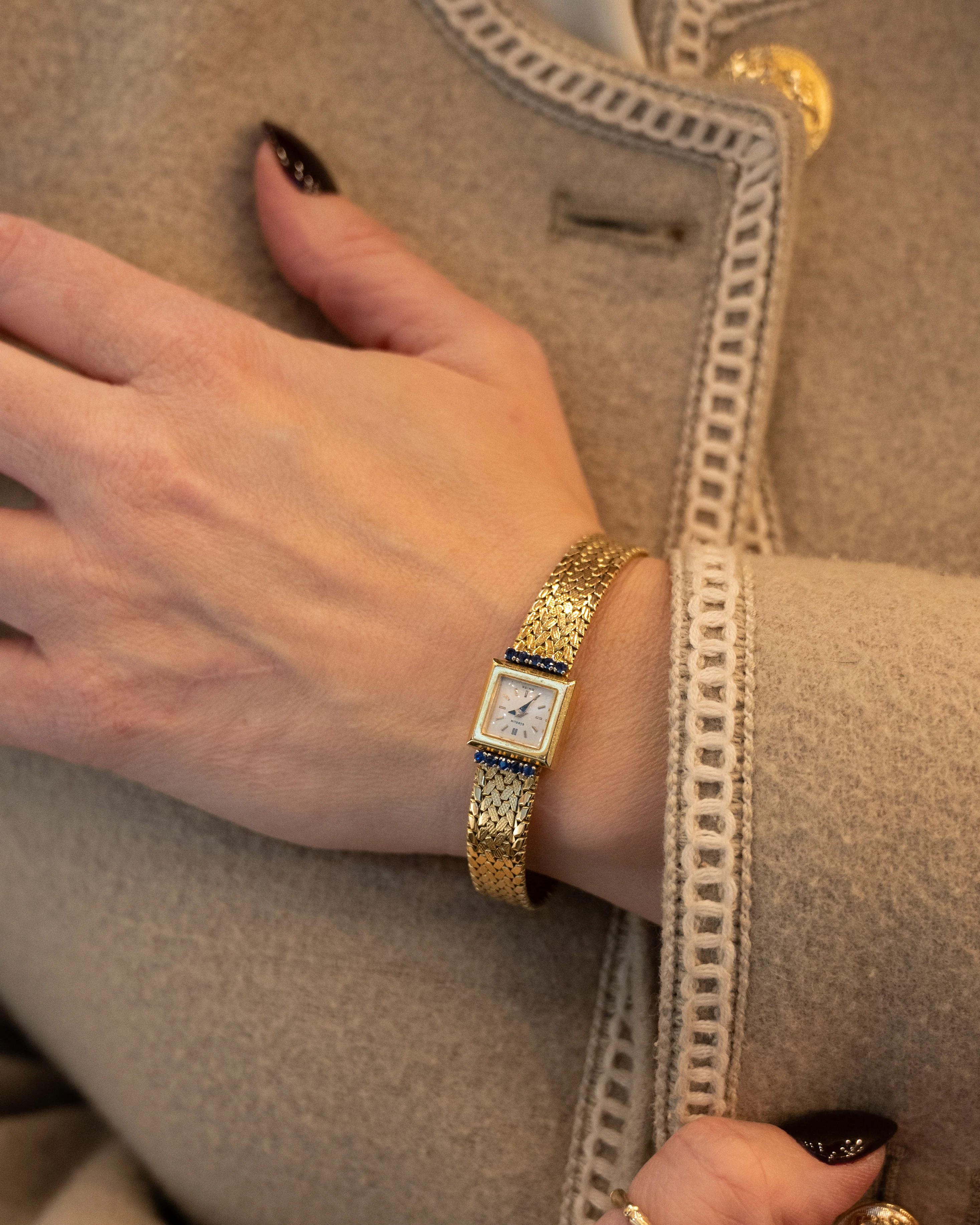 1970s Gubelin Swiss Ladies Watch 18k Yellow Gold - Image 6