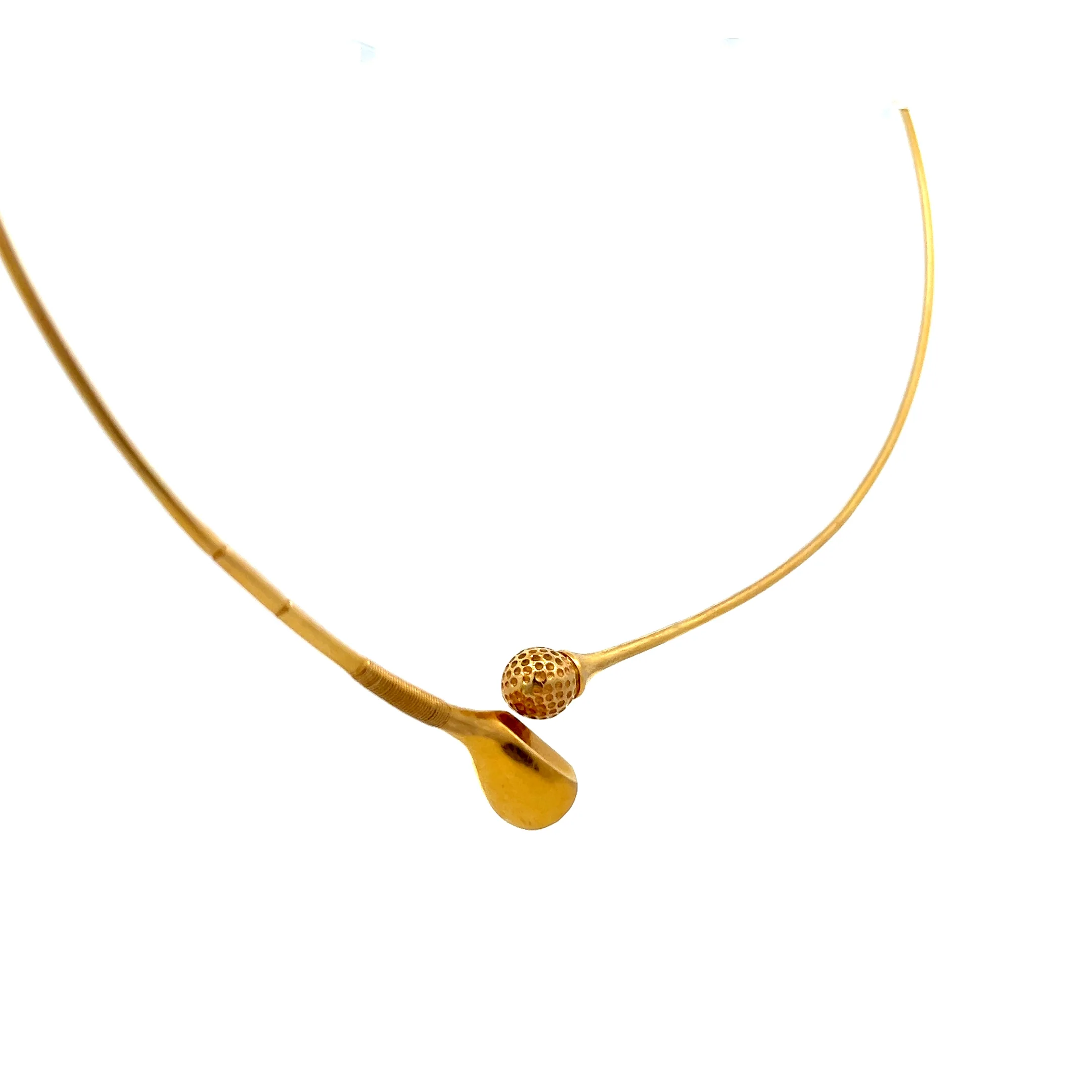 1980s Golf Club Collar Necklace in 18k Yellow Gold - Image 3